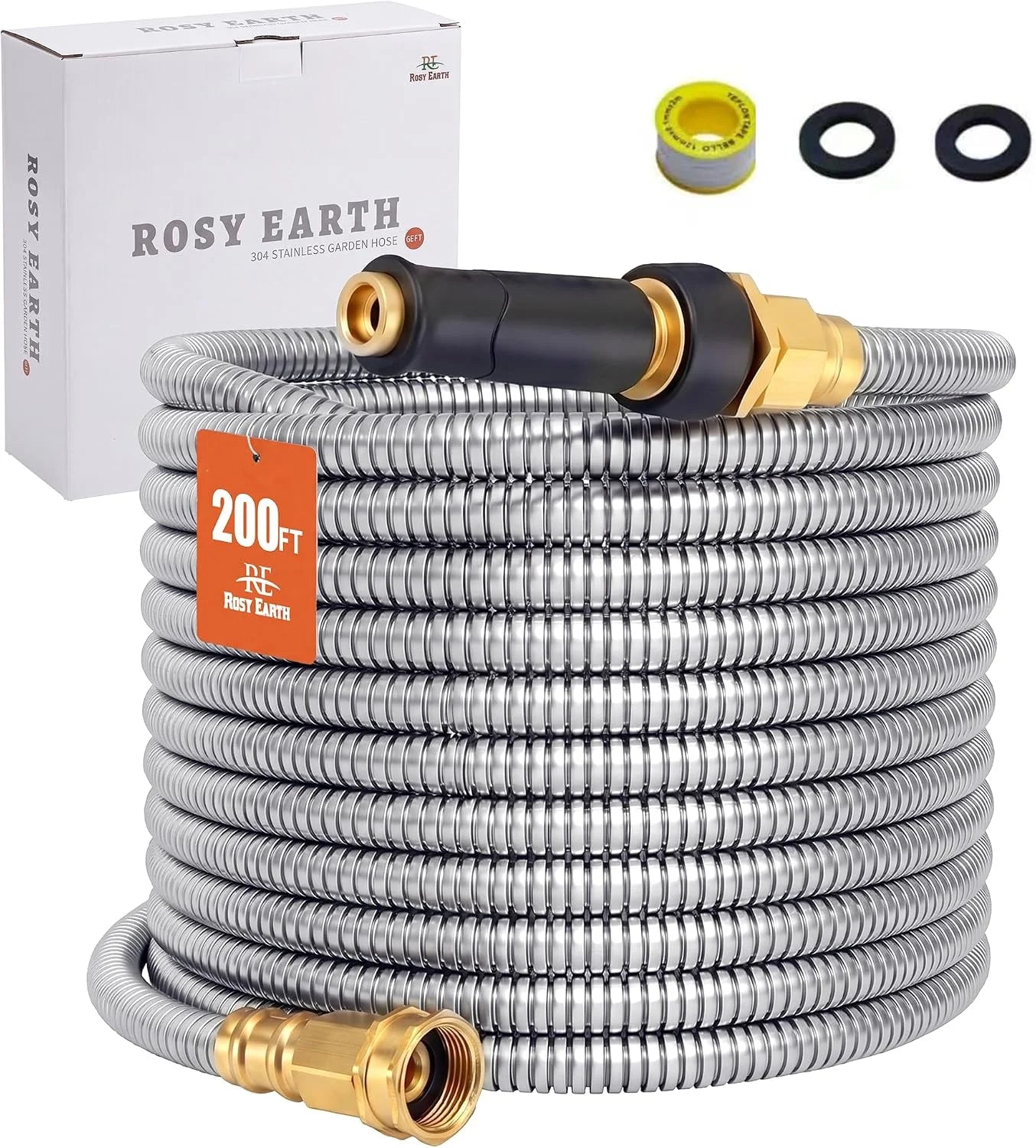 Special Rosy Earth Stainless Steel Garden Hose 100 FT, Heavy Duty Expandable Water Hose - Image 12