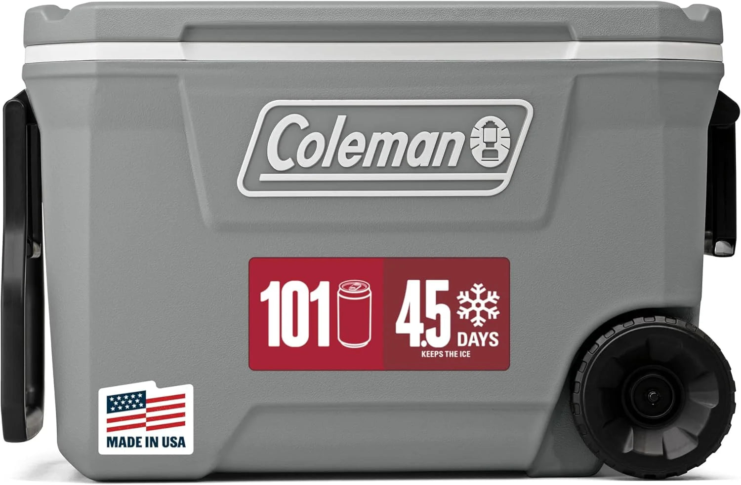 Special Coleman Classic Series Insulated Portable Rolling Cooler with Wheels, Leak-Resistant Outdoor Hard Cooler Keeps Ice up to - Image 3