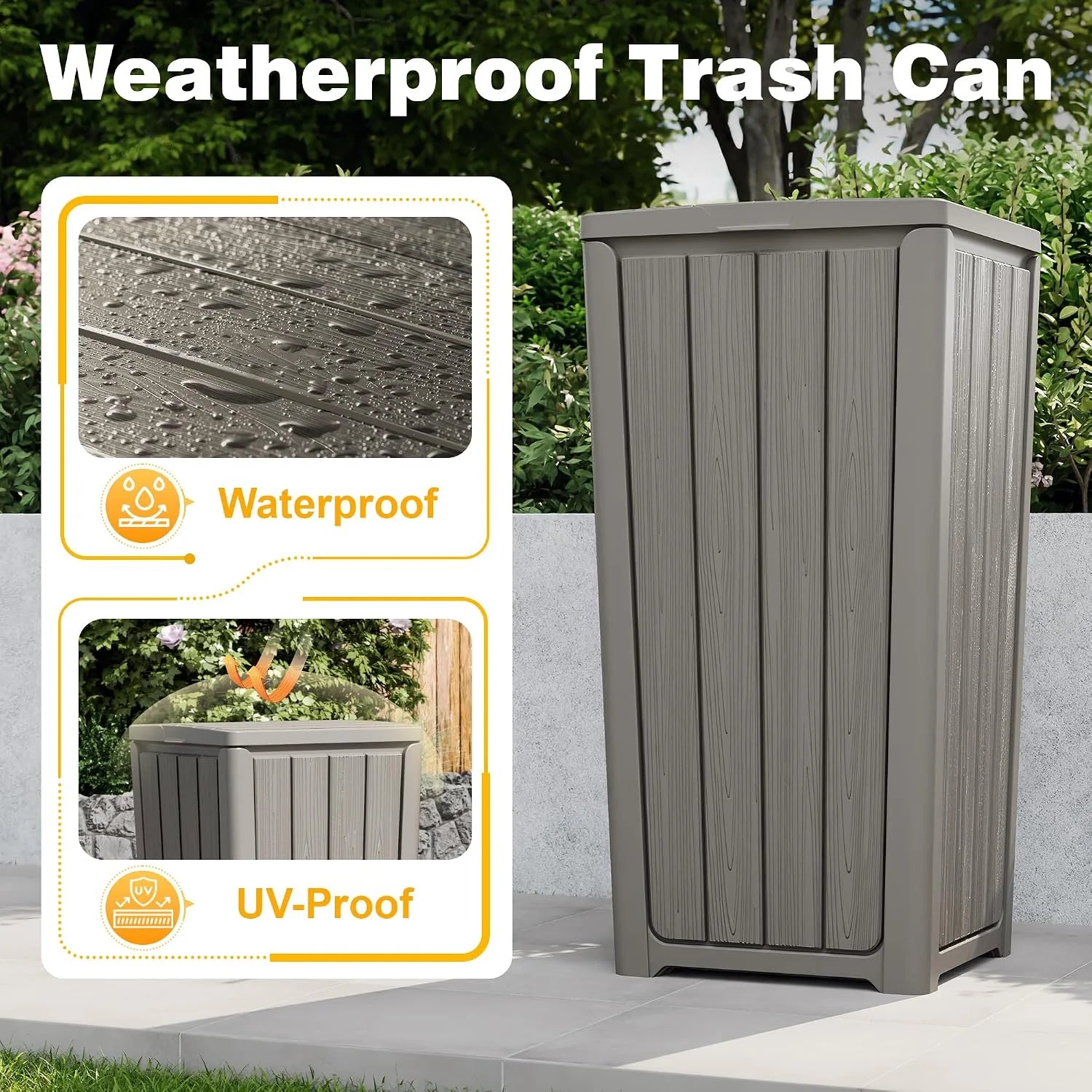 Special Bifanuo Waterproof Outdoor Trash Can with Lid - Image 3