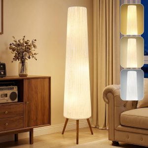 Special 60 Inch Wood Floor Lamp, Bulb Included