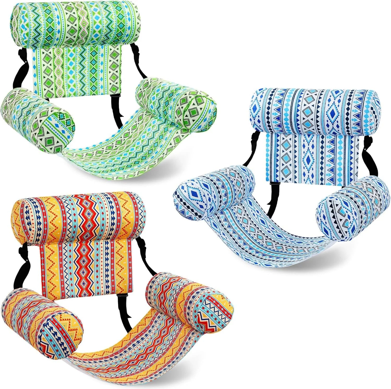 Special 3 Pack Inflatable Pool Floats Chairs Adult Floating Lounge Chair Adjustable Hammock Water Floating Chair - Image 6