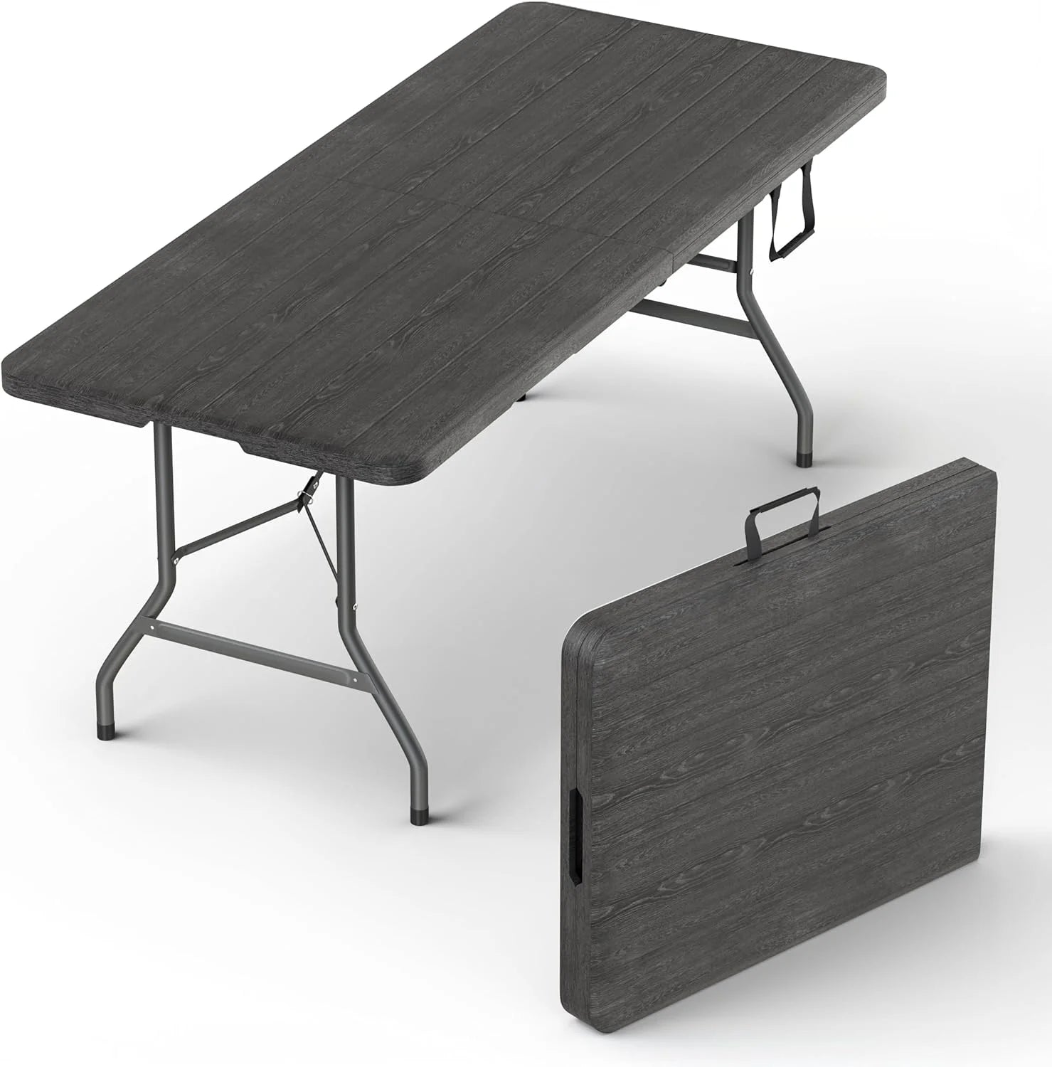 Special Our Modern Space 8 Feet Foldable Table with Built in Handle & Steel Legs, Heavy Duty Portable - Image 9