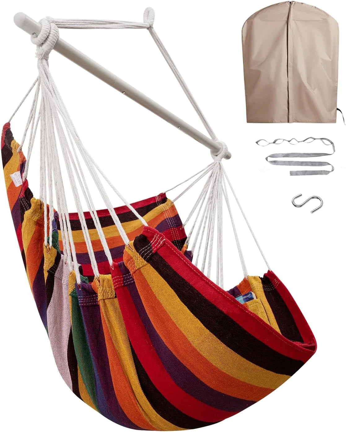 Special Hammock Chair Swing Indoor Outdoor 500 Lbs, Steel Bar & Anti-Slip