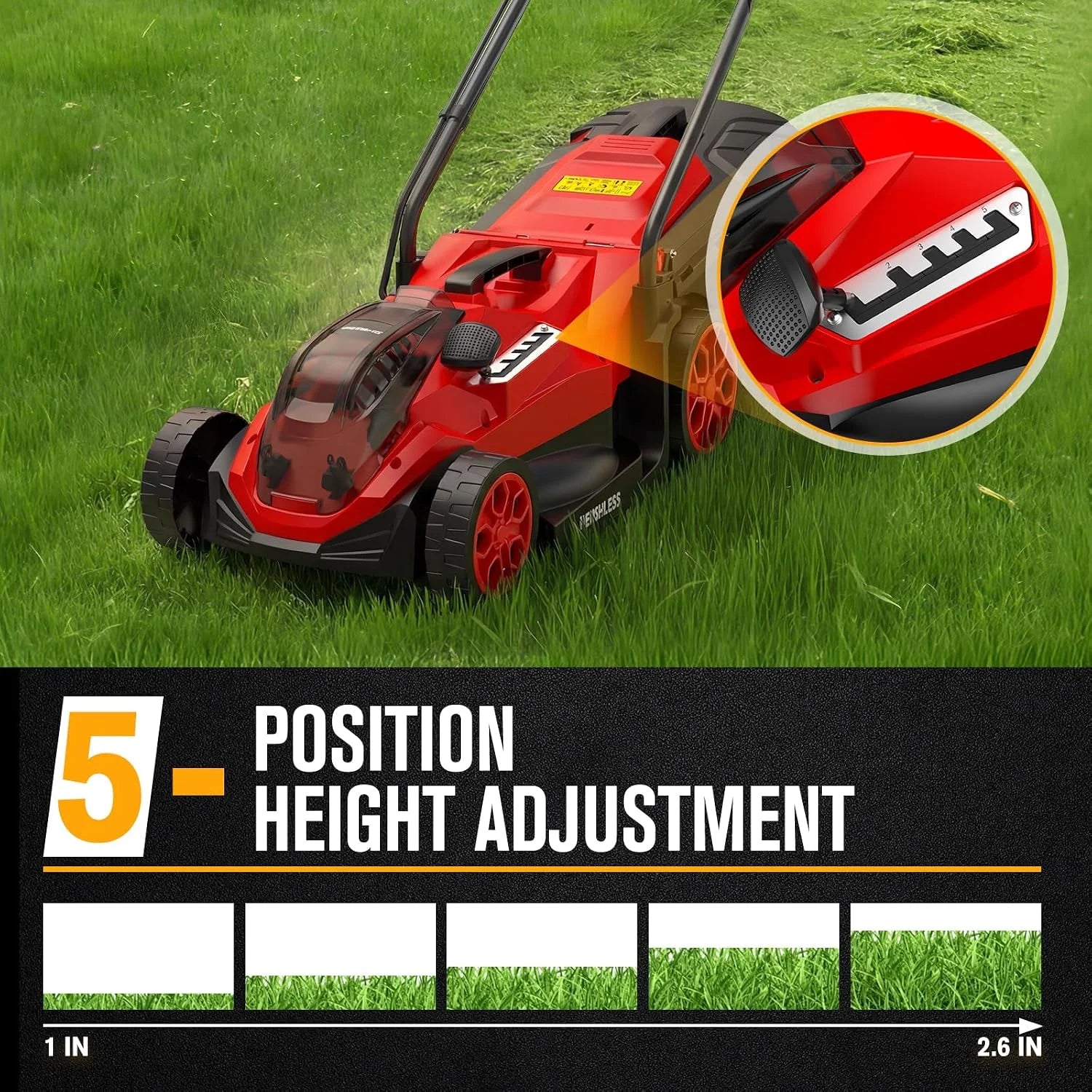 Special 14 Cordless Lawn Mower Compatible with Milwaukee M18 Battery – For Lawn Care - Image 5