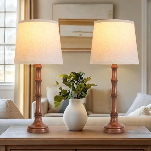 Special Modern Farmhouse Table Lamp Bedside Reading Lamps Living Room End Tables Set Lamps for Night Stands Bedroom