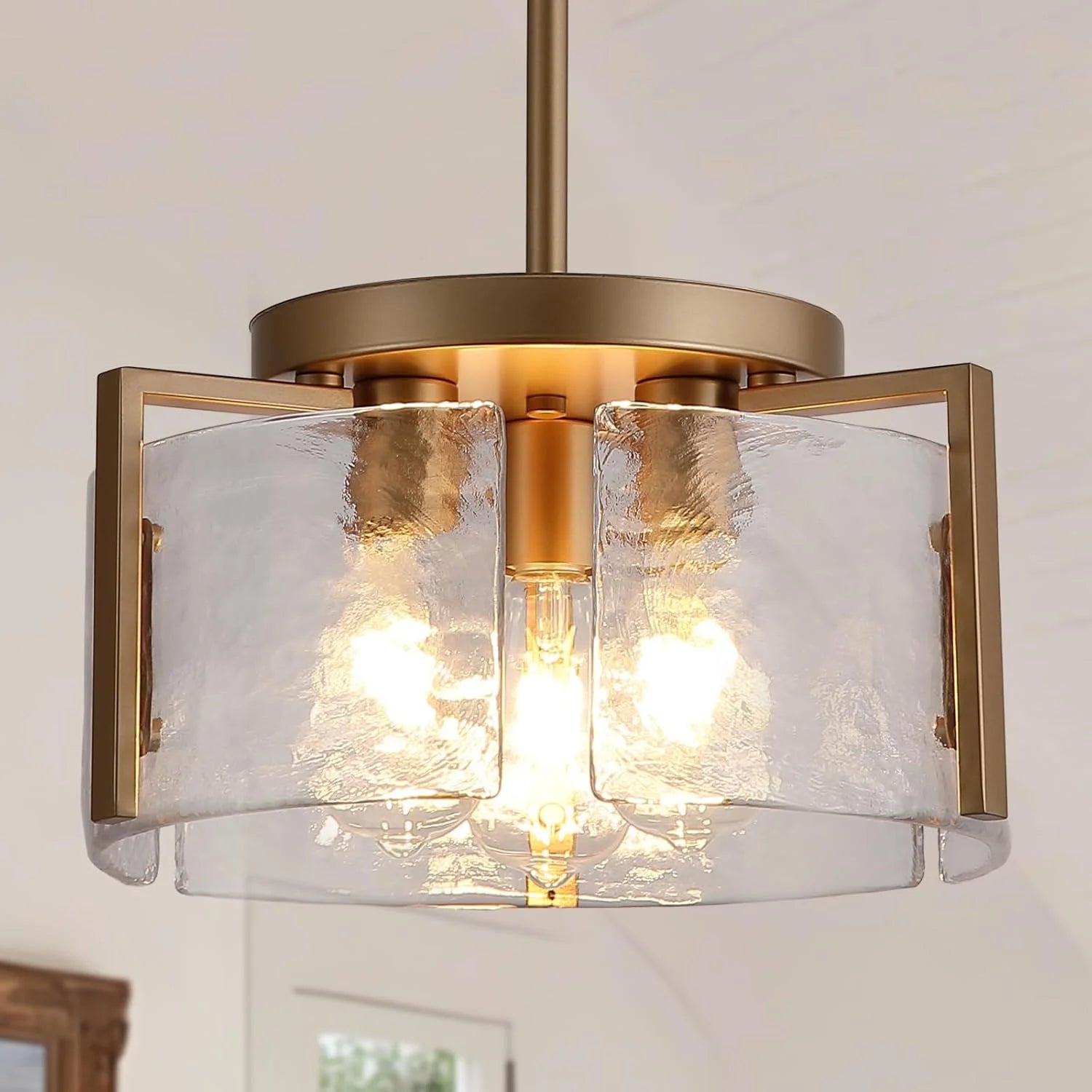 Special Chandeliers for Dining Room Light Fixture, Adjustable Glass Modern Farmhouse Chandelier for Entryway - Image 4
