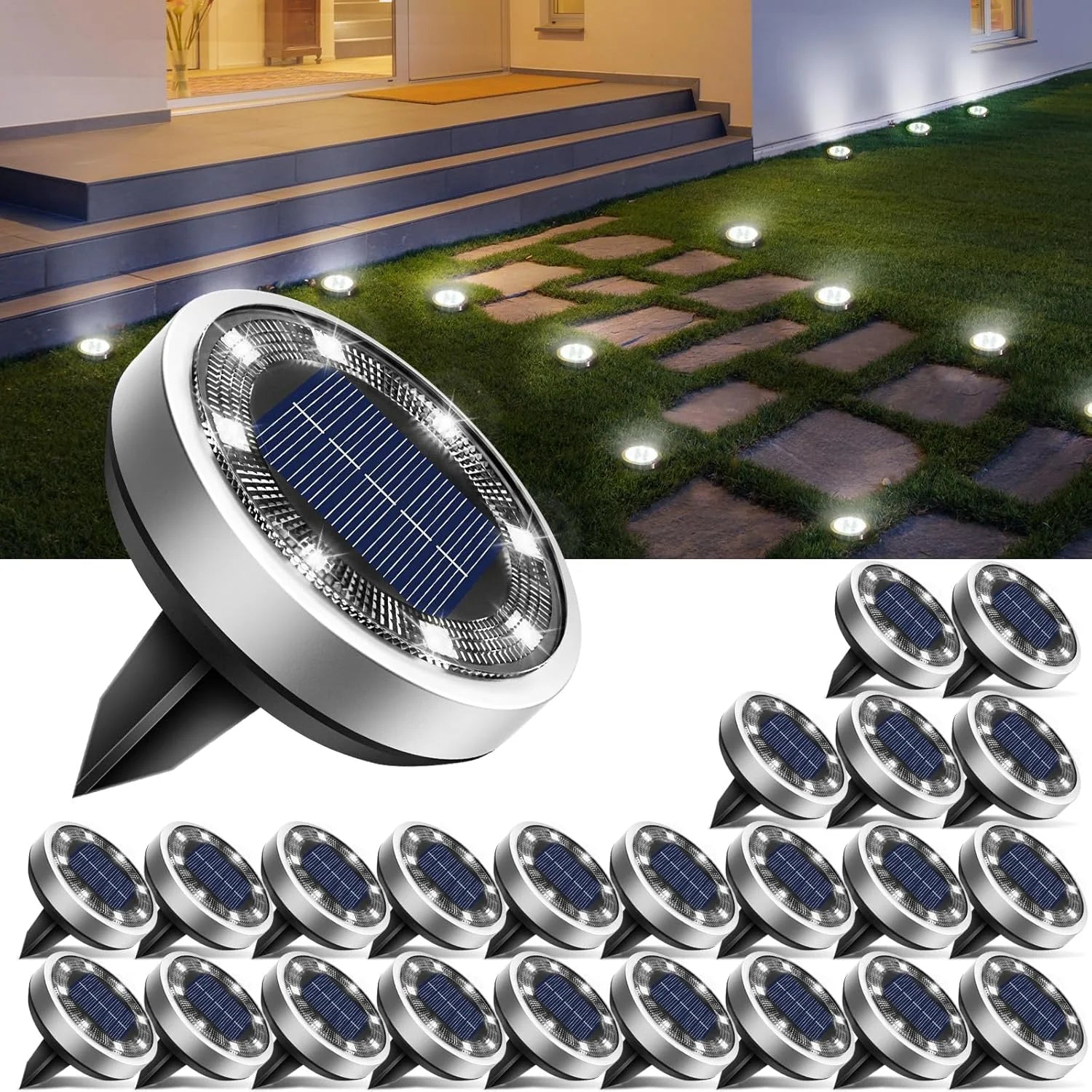 Special 16 Pack Solar Lights Outdoor Waterproof, 8 LED Solar Ground Lights – For Home Projects - Image 7