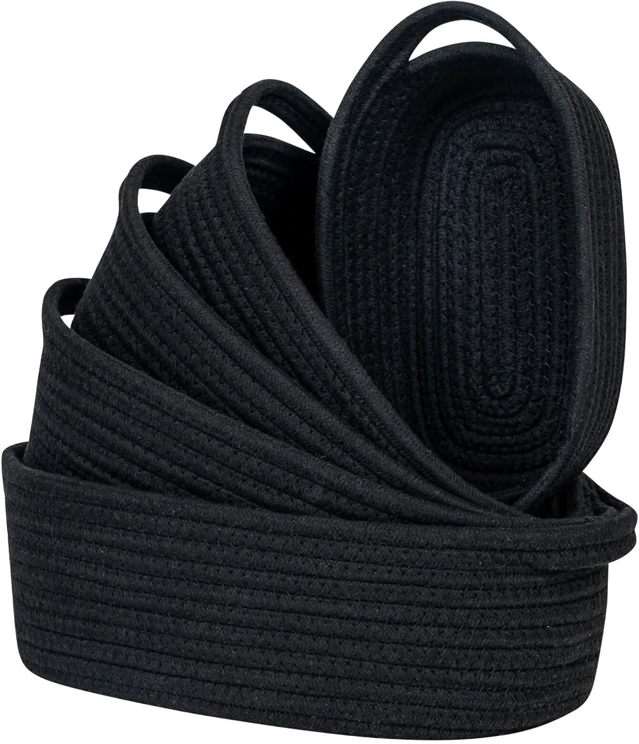 Special Storage Basket Cotton Rope Organizer Baskets for Shelves, Set of 5 Decorative Closet Storage Bins - Image 7