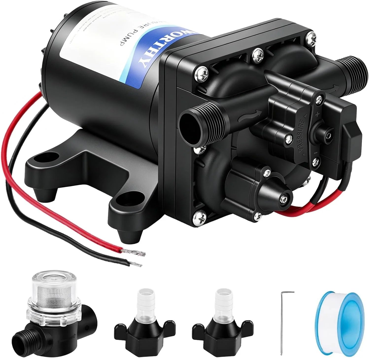 Special 33-Series Industrial Water Pressure Pump 110V AC 4.0GPM 50PSI RV Fresh Water Diaphragm Pump include Garden - Image 5