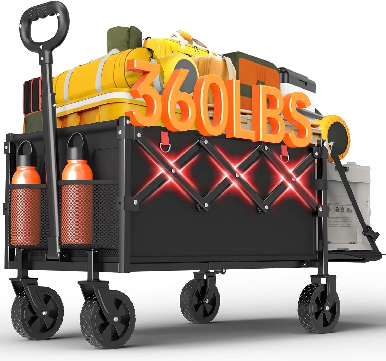 Special Wagons Carts Foldable, 360LBS Folding Heavy Duty Wagon with Wheels - Image 2