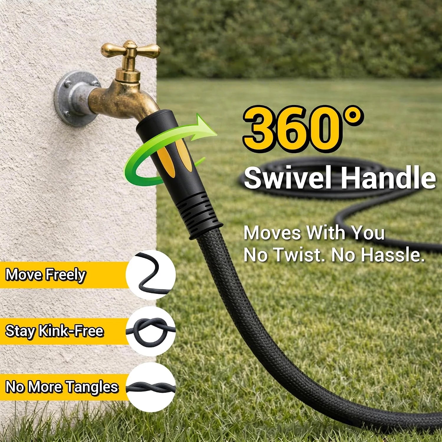 Special Garden Hose 100 ft, Heavy Duty 100ft Non-Expandable Long Water Hose, 1/2 id x 100 Feet - Image 4