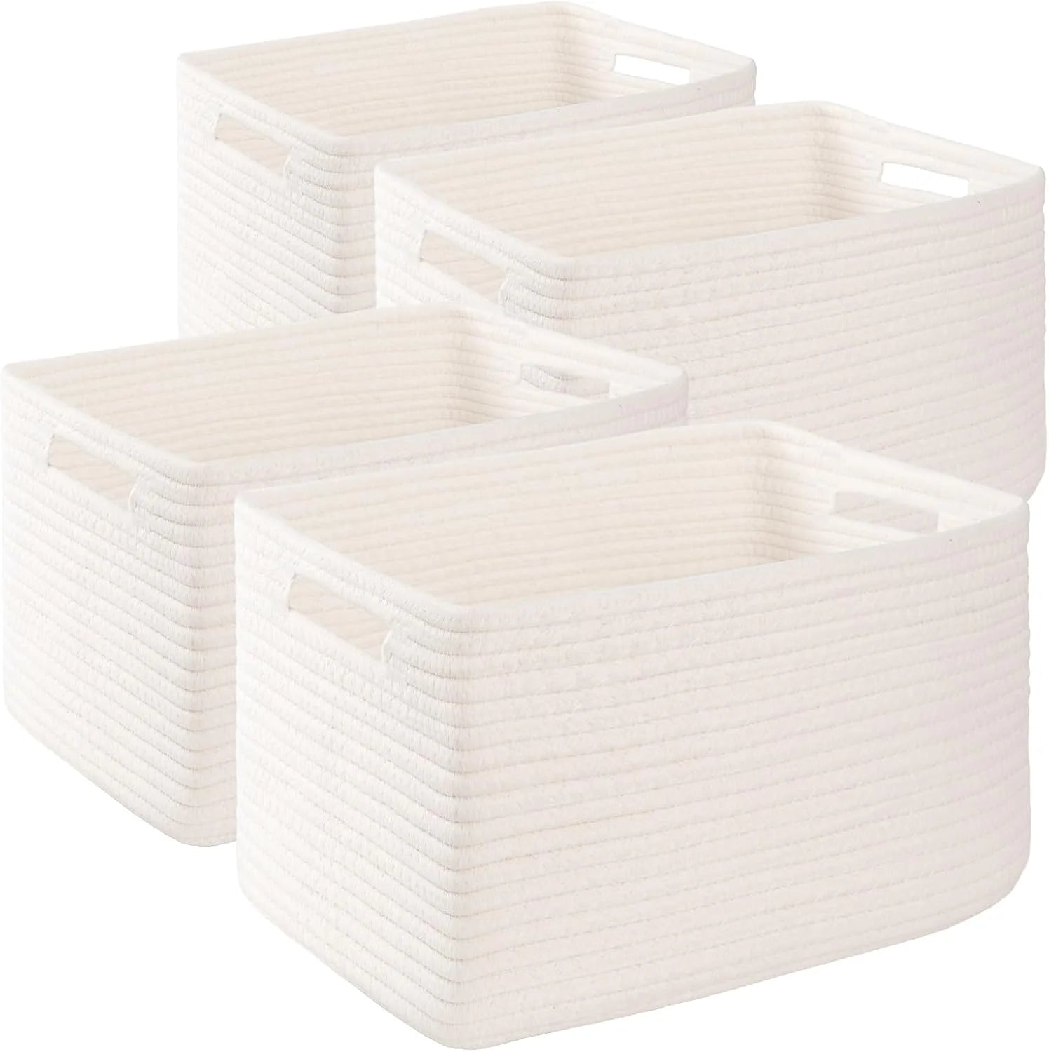 Special 4 Pack Storage Baskets for Organizing, Woven Baskets for Shelves, Perfect for Toys, Books, Towels, and Clothes - Image 5