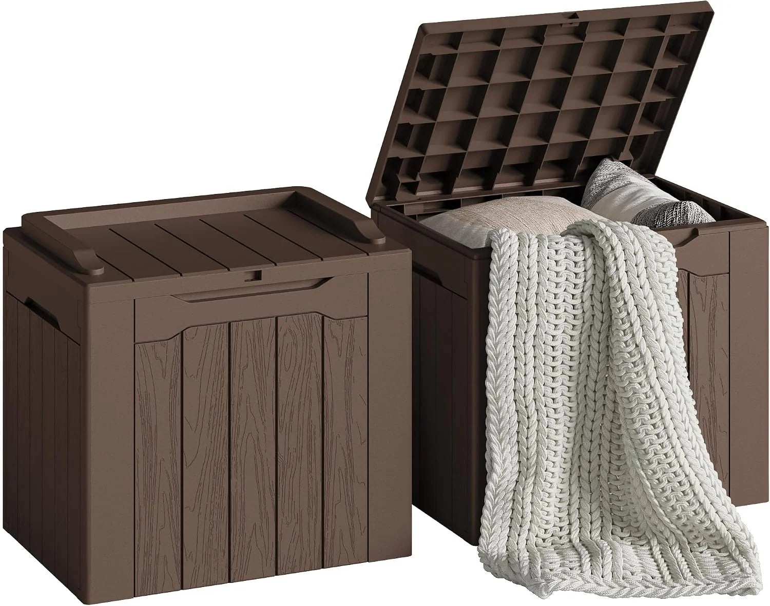 Special 78 Gallon Deck Box, Waterproof Resin Outdoor Storage Box - Image 20