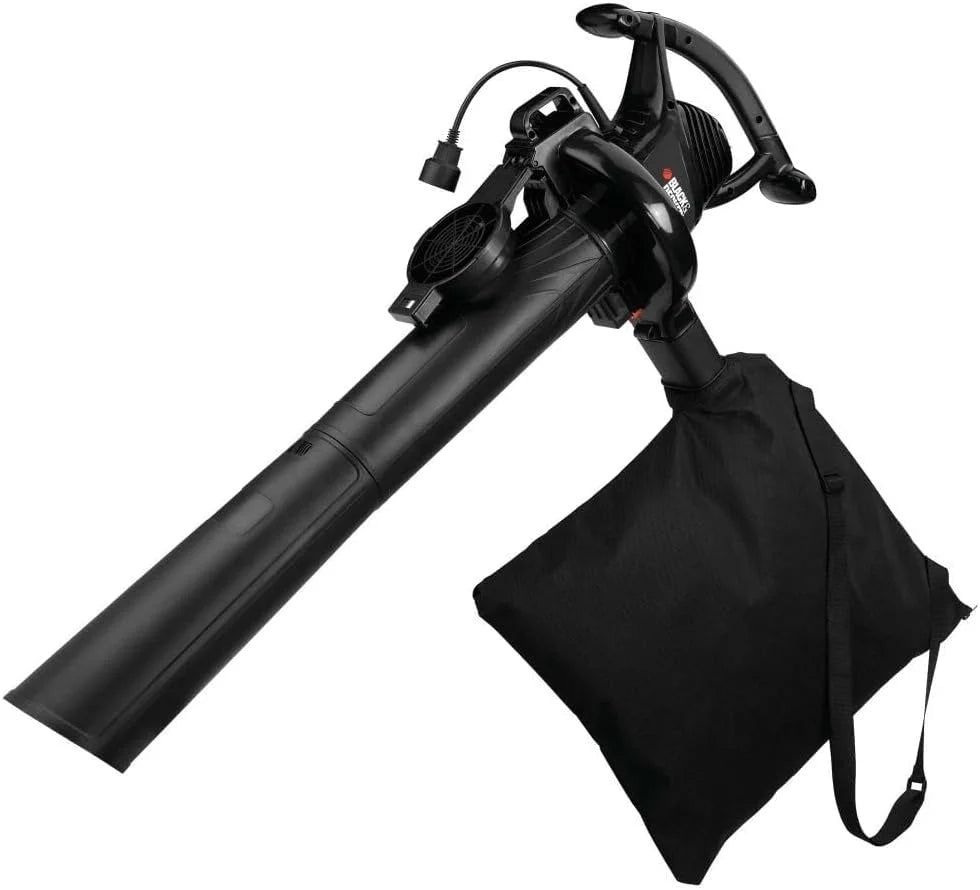 Special BLACK+DECKER Corded Leaf Blower Leaf Vacuum and Leaf Mulcher 3-in-1, Up to 230 MPH