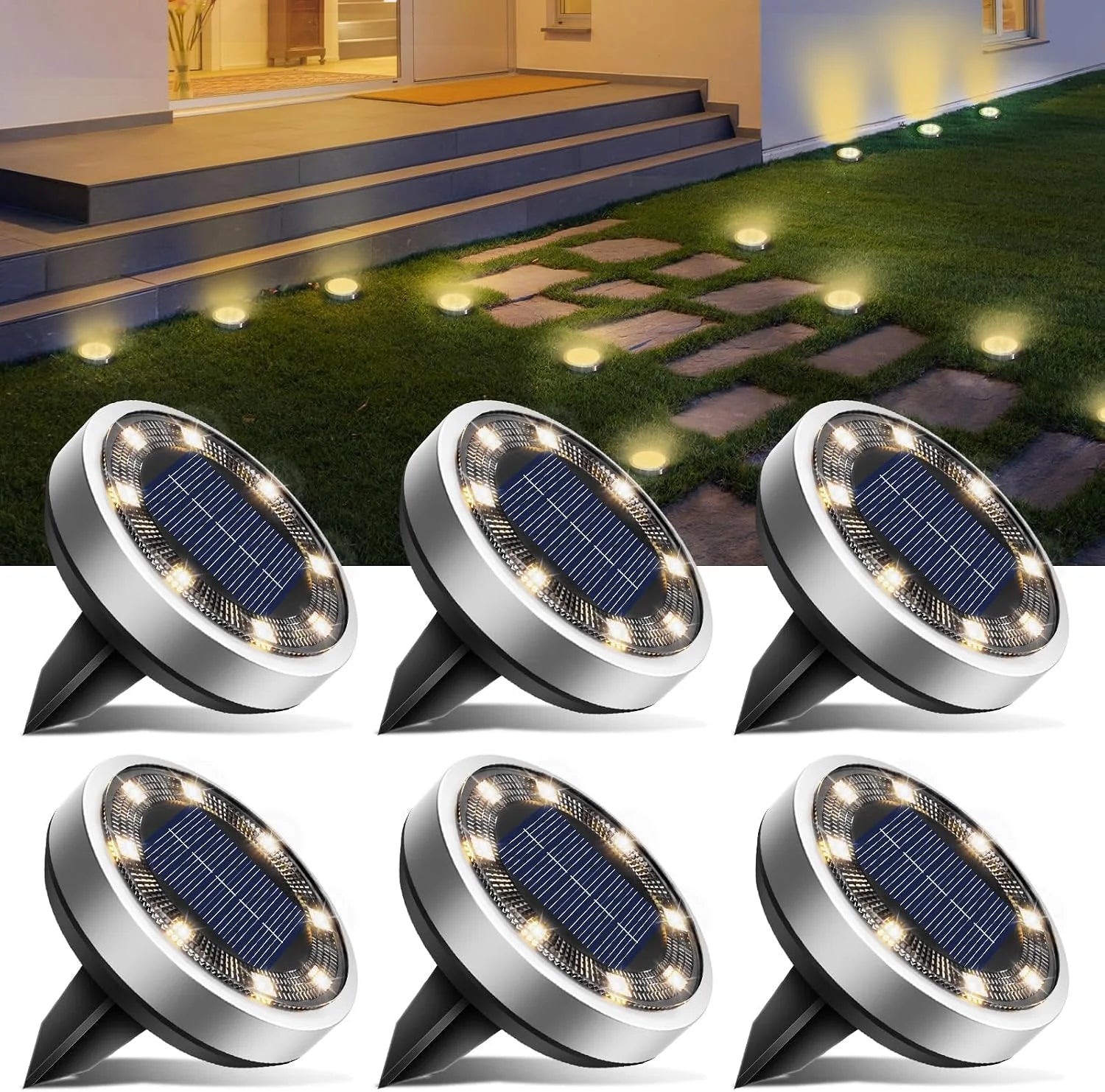 Special 16 Pack Solar Lights Outdoor Waterproof, 8 LED Solar Ground Lights – For Home Projects - Image 15