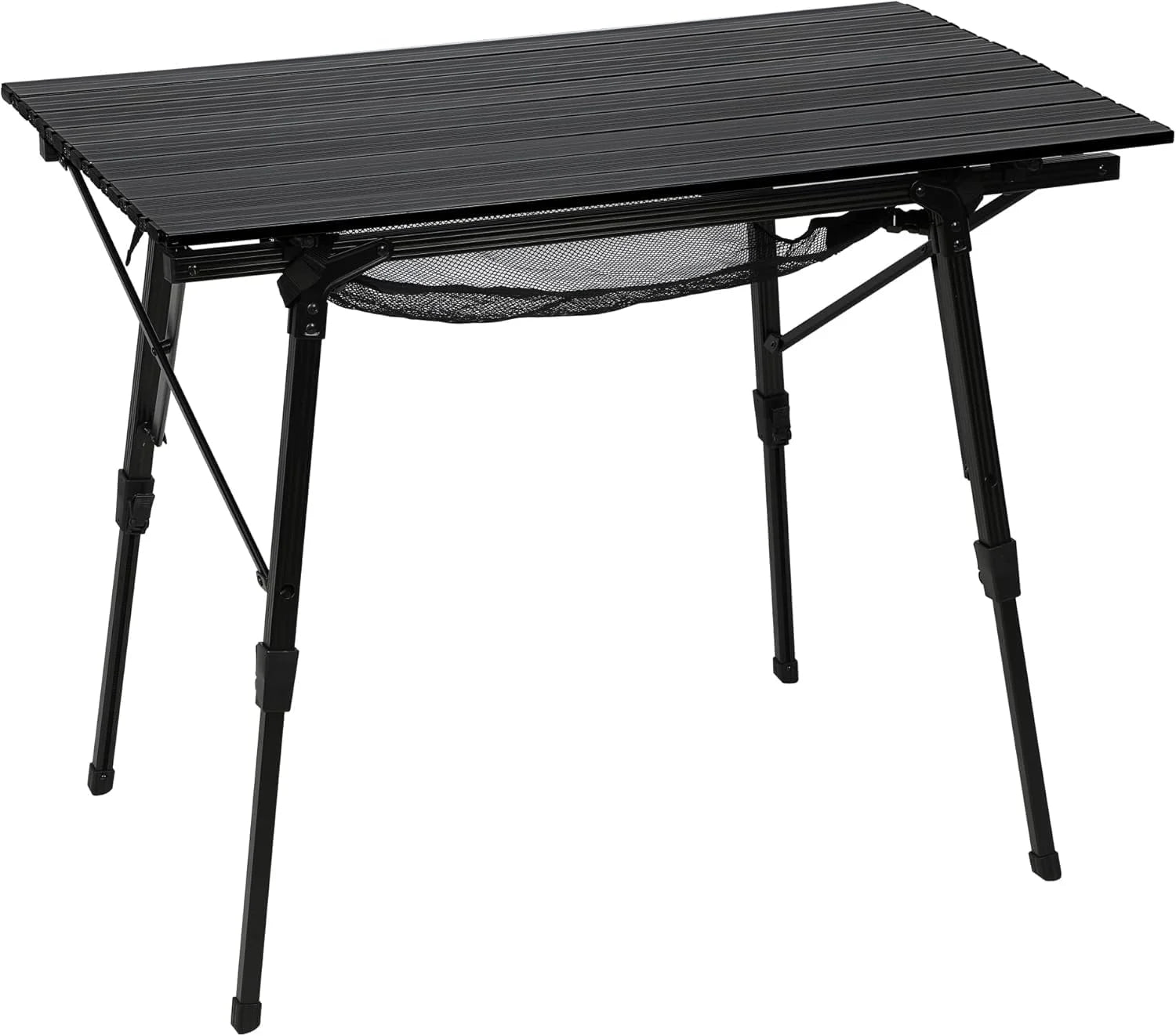 Special Outdoor Folding Portable Picnic Camping Table with Adjustable Height Aluminum Roll Up Table Top Mesh Layer - Image 4