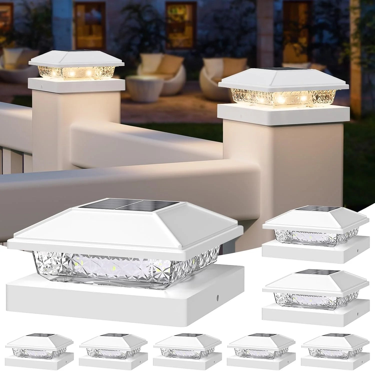 Special Solar Post Cap Lights, 4×4 Post Solar Light Cool White, White 12 Pack ” For Home Projects - Image 17