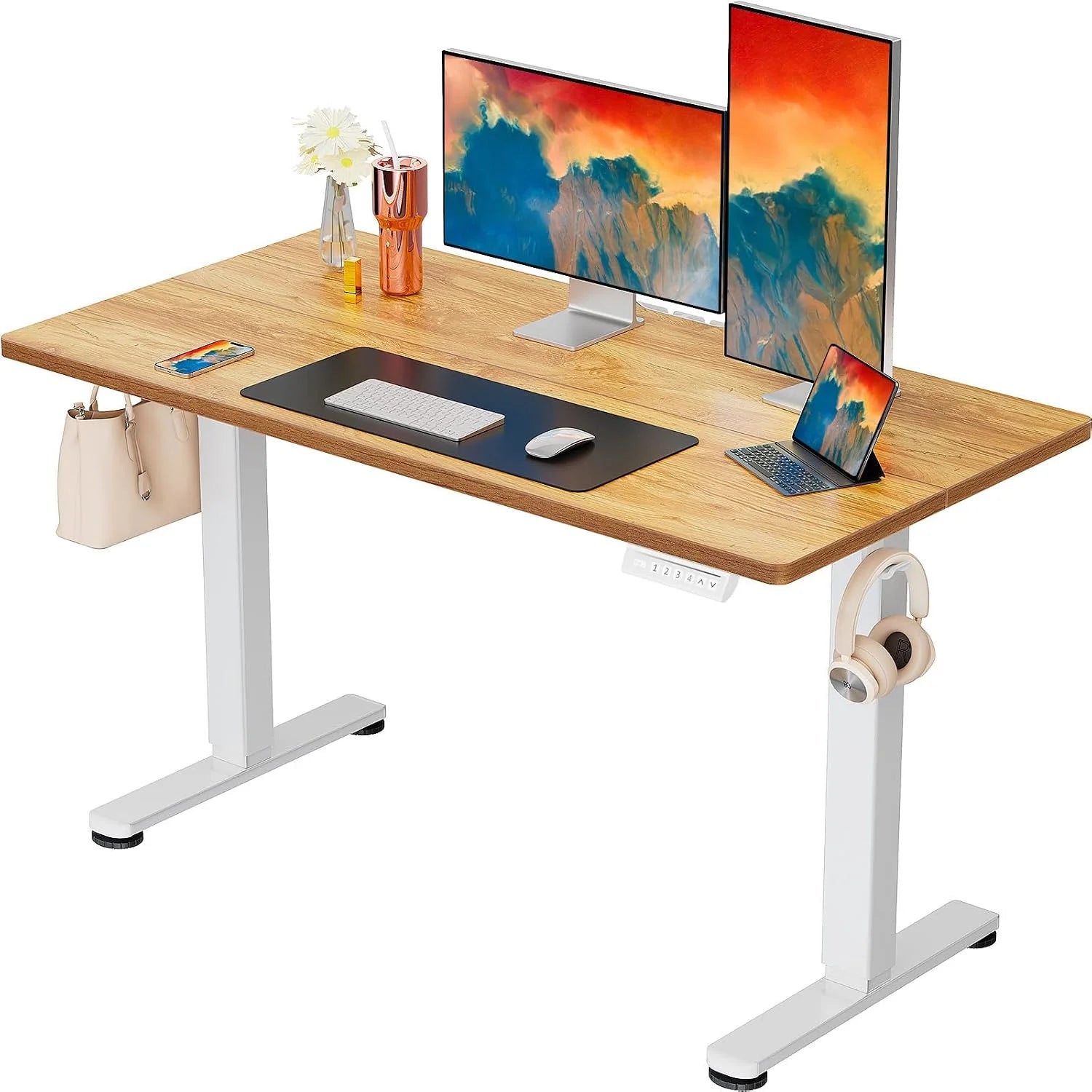 Special Height Adjustable Electric Standing Desk, 48 x 24 Inches Sit Stand up Desk - Image 43
