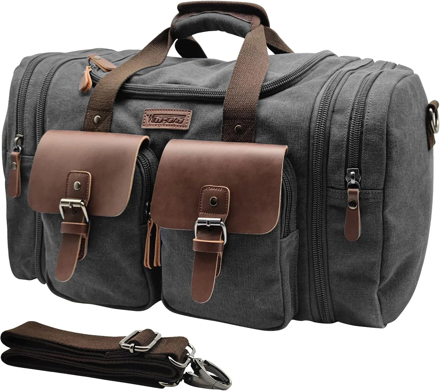 Special Wildroad Waxed Canvas Duffle Bag ” 50L Waterproof Weekender Overnight Travel Bag - Image 15