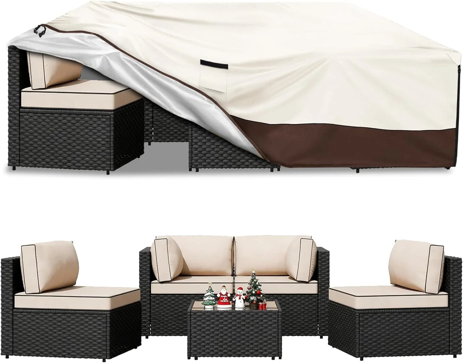 Special Outdoor Patio Furniture Covers 4 Piece Set, XXL-Large, Beige - Image 3