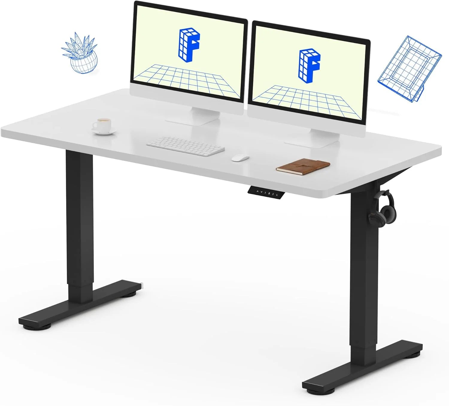 Special FLEXISPOT EN1 One-Piece Standing Desk, Electric Adjustable with 4 Memory Presets, 176 LBS Capacity, 48×24 Black - Image 5