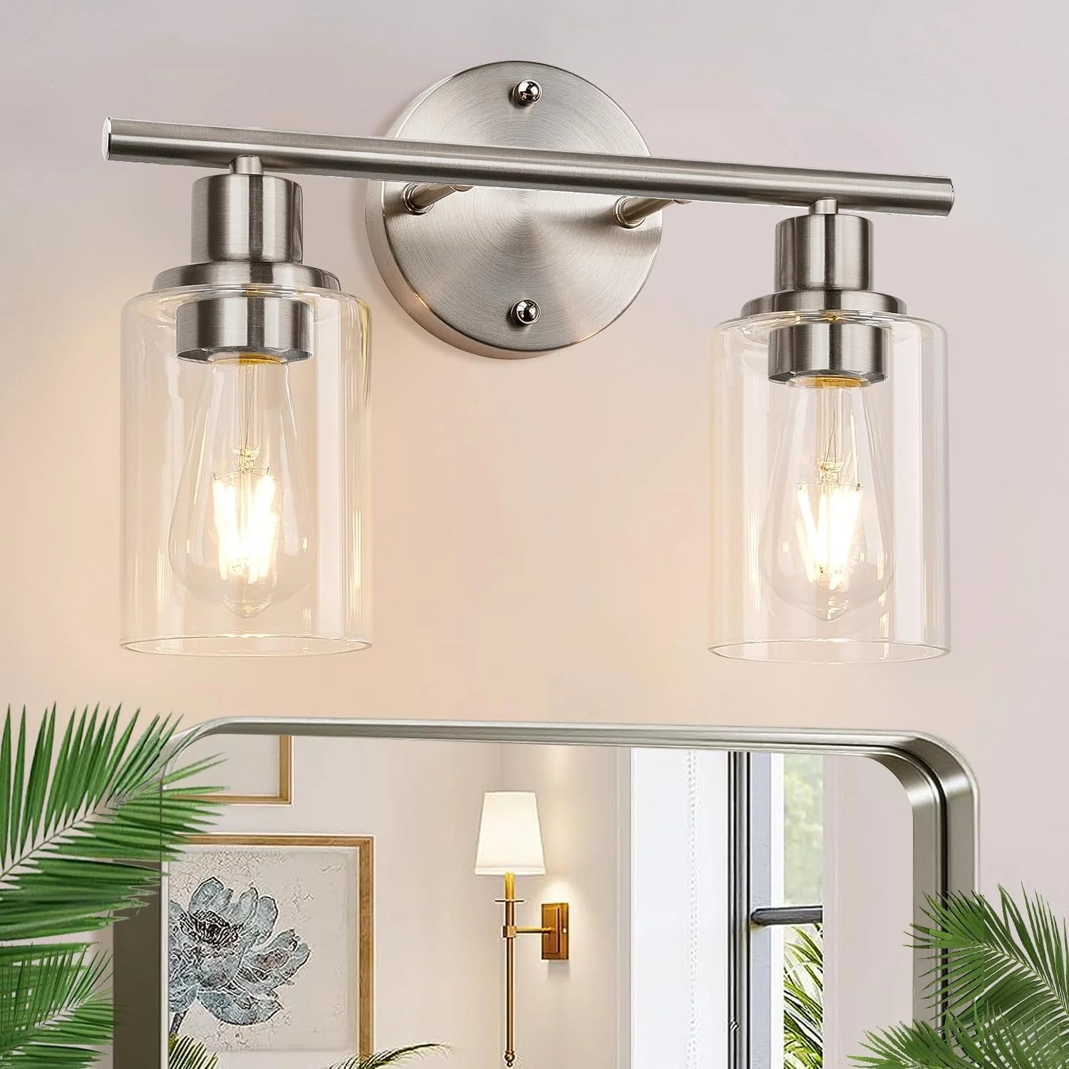 Special Zarbitta 3-Light Bathroom Light Fixtures, 17.23 Black Modern Vanity Lights with Clear Glass Shade - Image 7