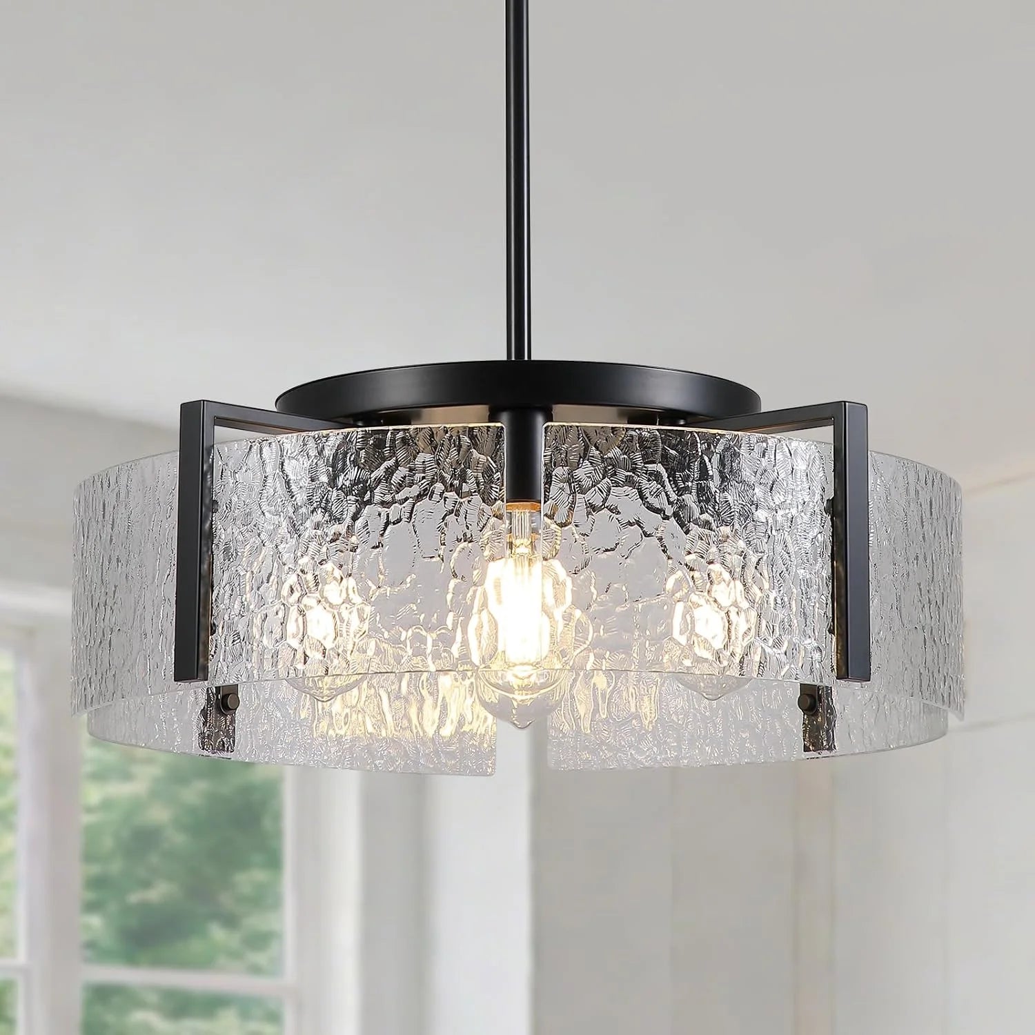 Special Chandeliers for Dining Room Light Fixture, Adjustable Glass Modern Farmhouse Chandelier for Entryway - Image 5