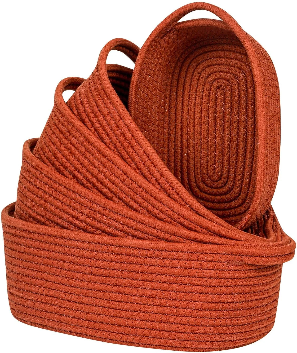 Special Storage Basket Cotton Rope Organizer Baskets for Shelves, Set of 5 Decorative Closet Storage Bins - Image 2