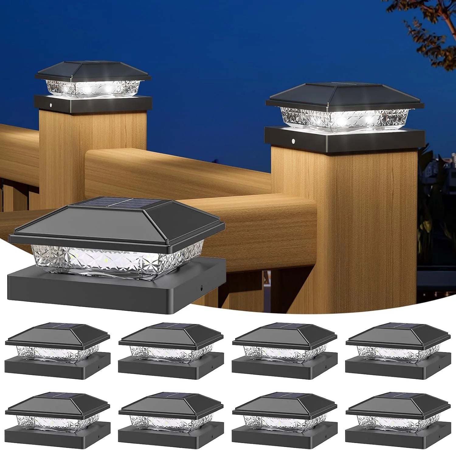 Special Solar Post Cap Lights, 4×4 Post Solar Light Cool White, White 12 Pack ” For Home Projects - Image 9