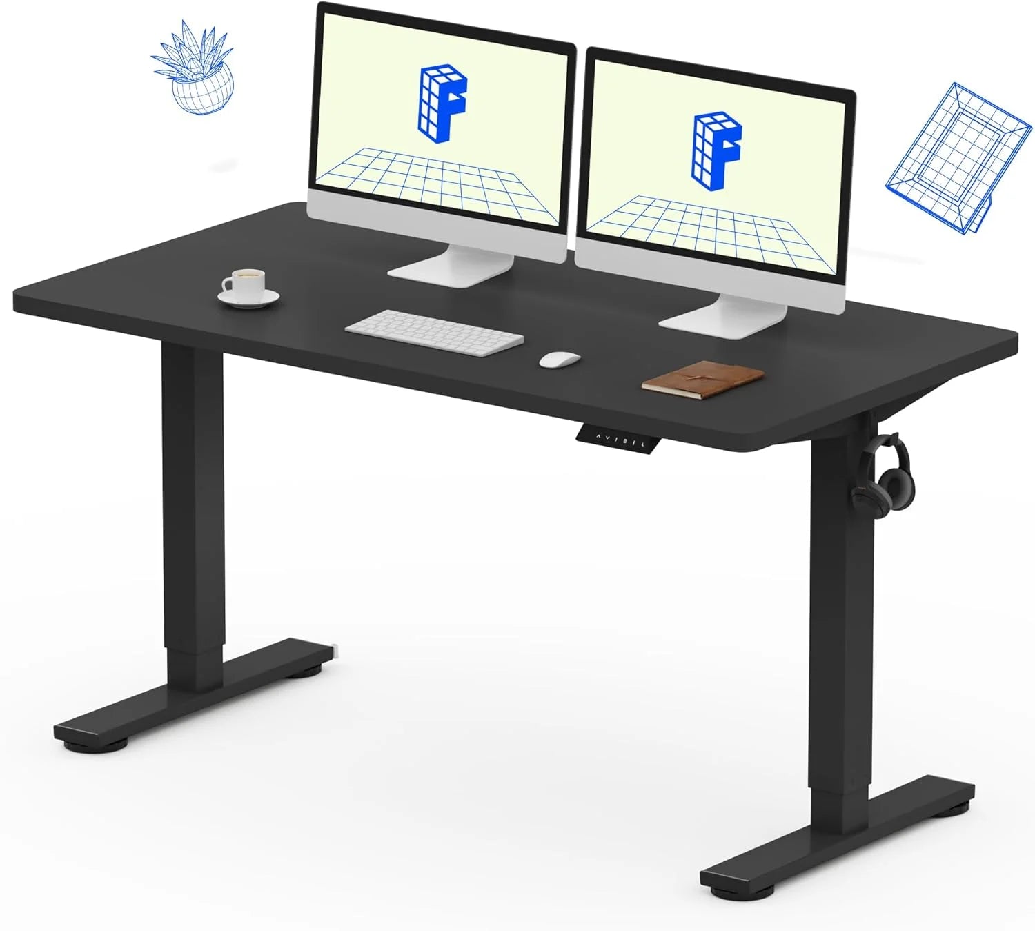 Special FLEXISPOT EN1 One-Piece Standing Desk, Electric Adjustable with 4 Memory Presets, 176 LBS Capacity, 48×24 Black - Image 39