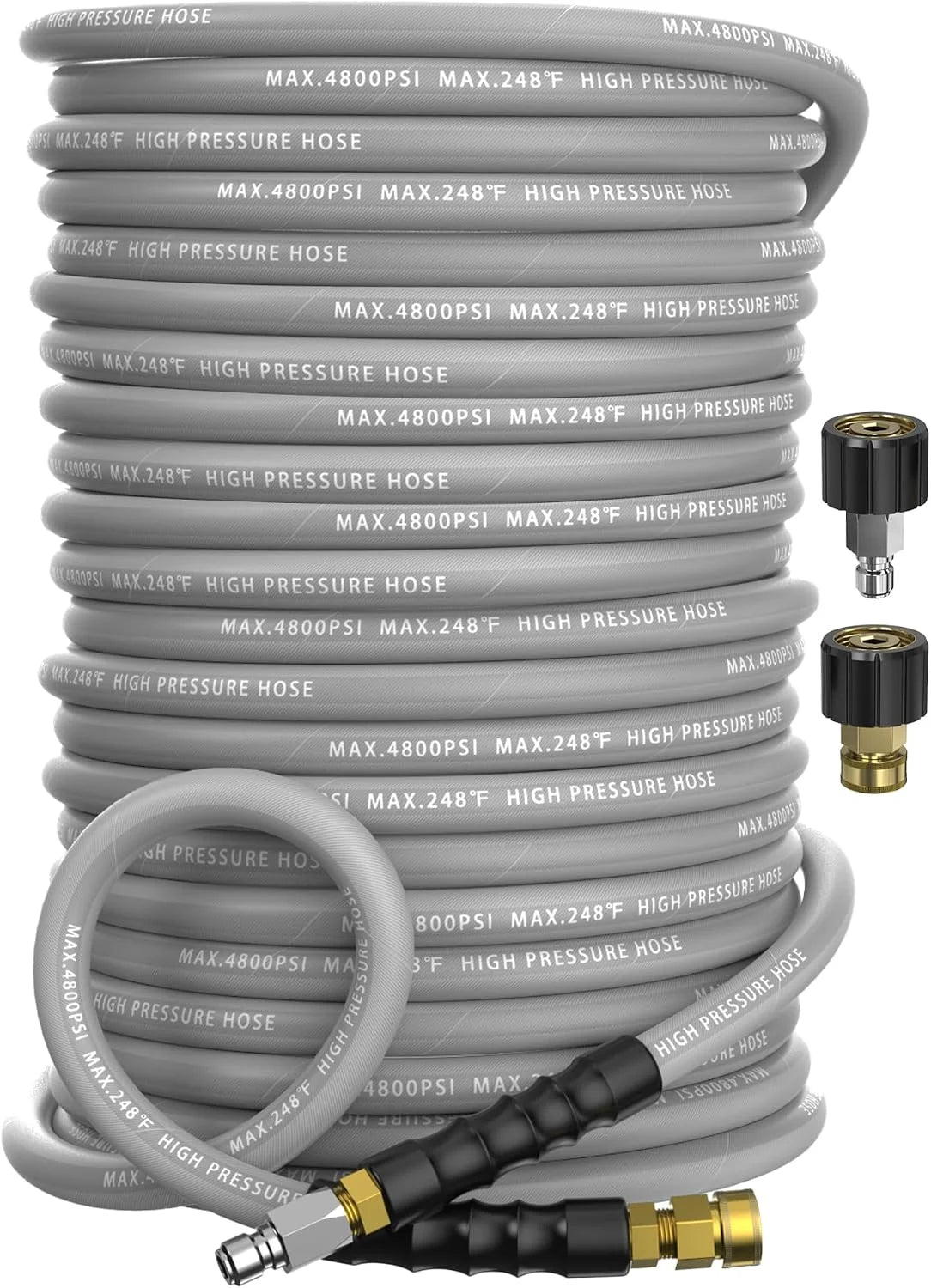 Special 3/8 Pressure Washer Hose 50FT 4800 PSI, Kink Resistant Steel Braided Layer & NonMarking Rubber for Hot/Cold - Image 4