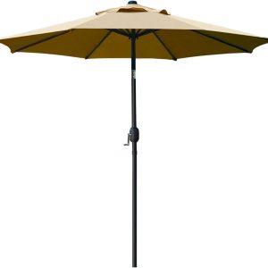 Special Sunnyglade 9″ Patio Umbrella Outdoor Table Umbrella with 8 Ribs Tan