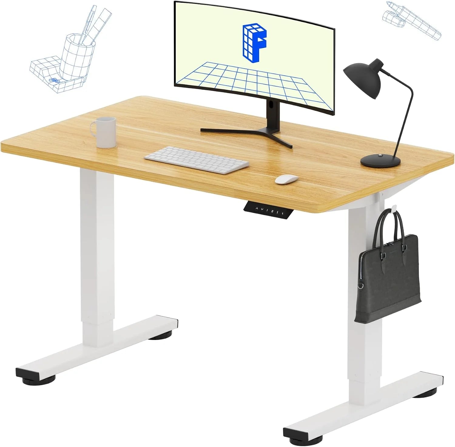 Special FLEXISPOT EN1 One-Piece Standing Desk, Electric Adjustable with 4 Memory Presets, 176 LBS Capacity, 48×24 Black - Image 37