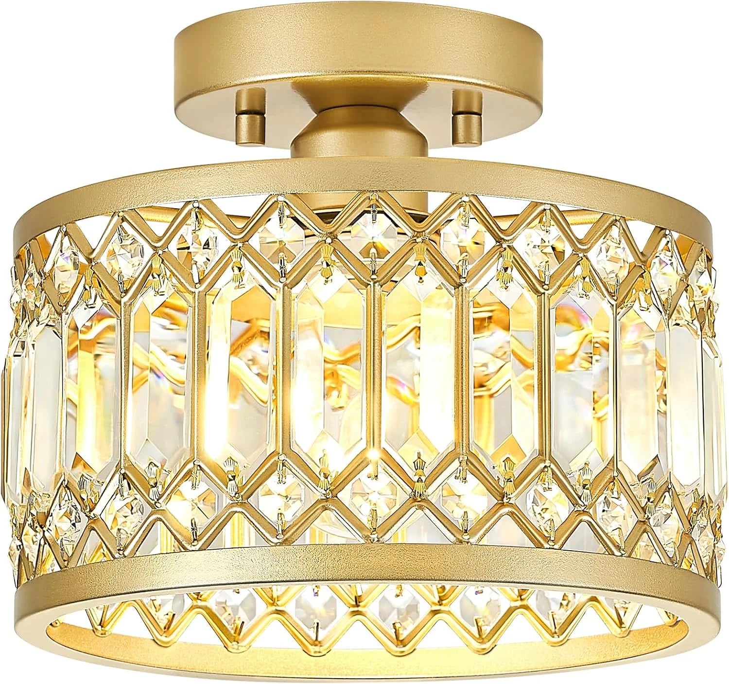 Special Crystal Black Ceiling Light, Modern Semi Flush Mount Ceiling Lighting Fixture - Image 5