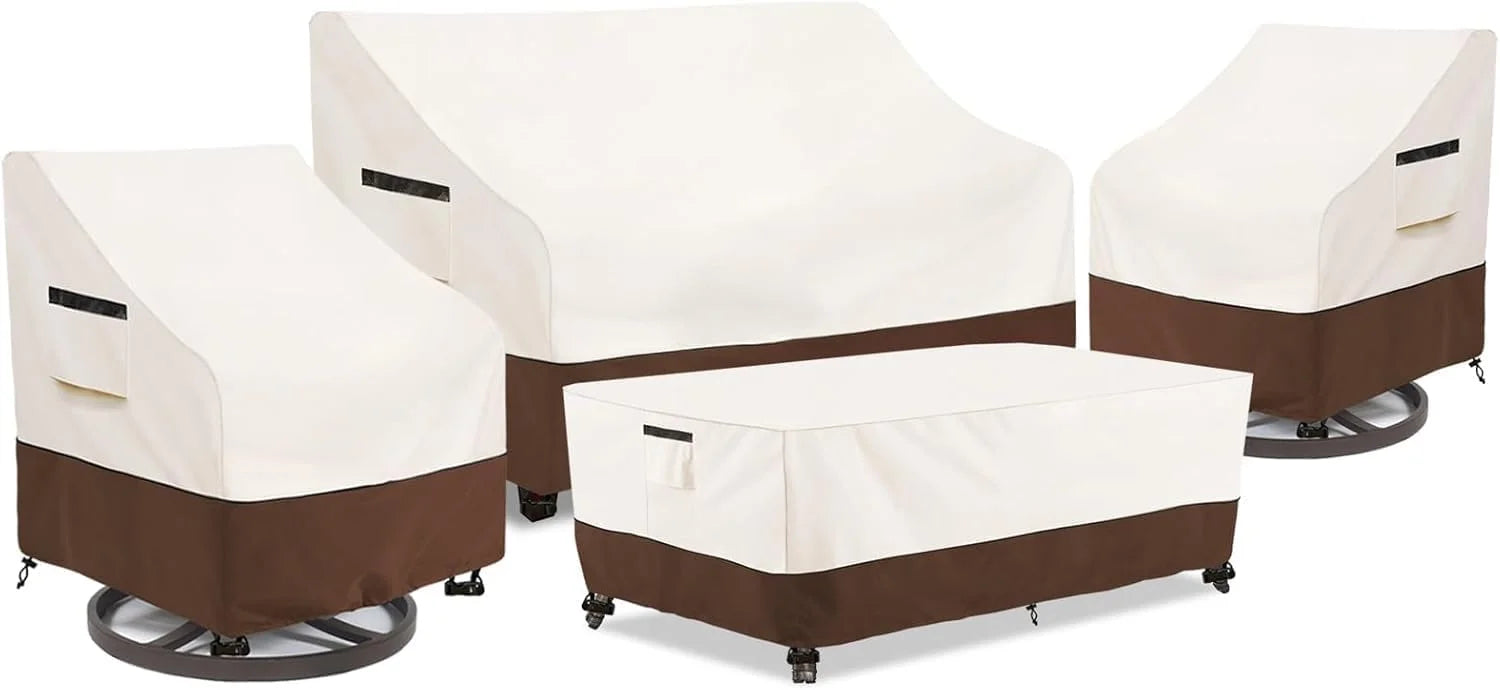 Special Outdoor Patio Furniture Covers 4 Piece Set, XXL-Large, Beige - Image 2