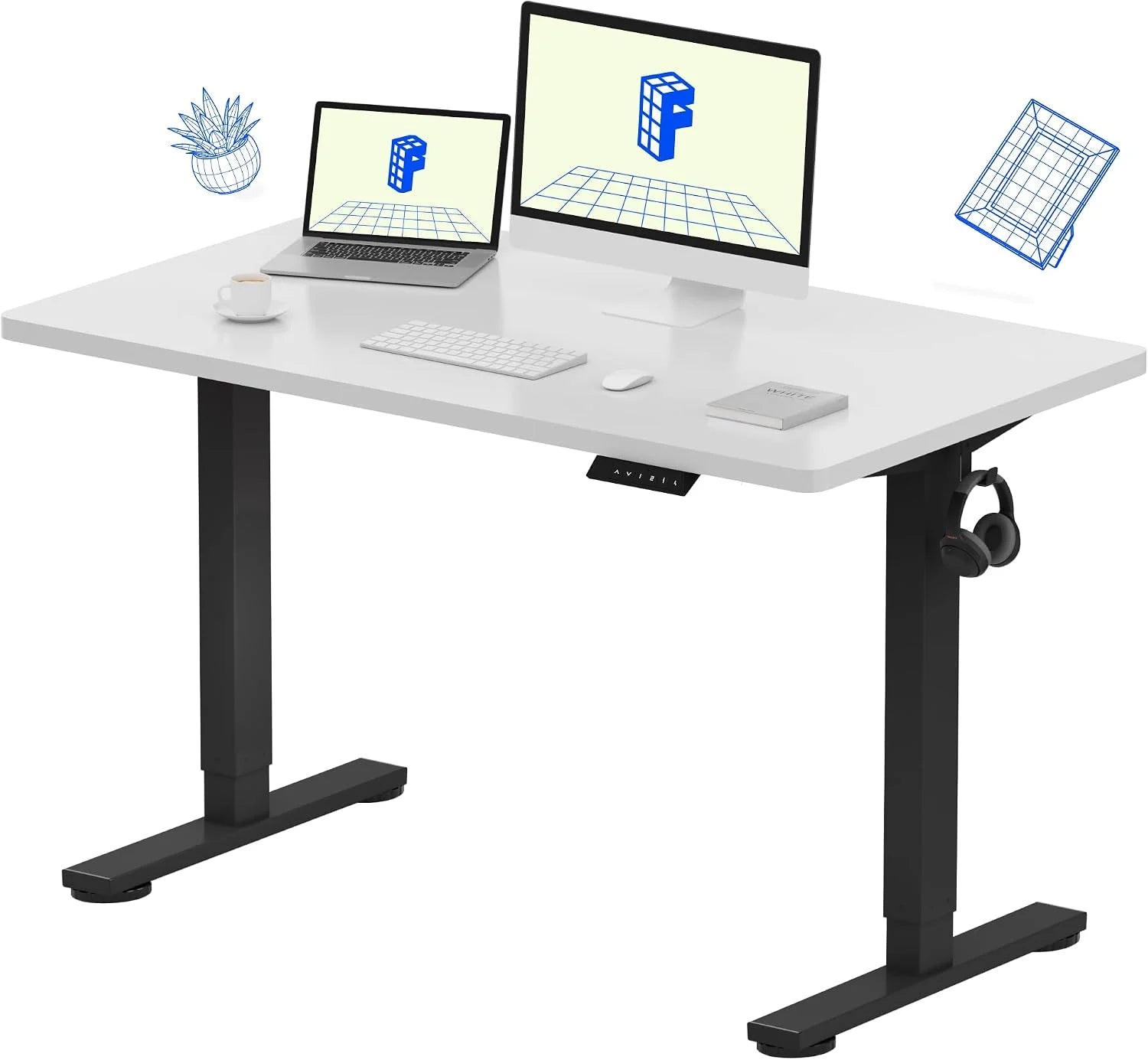 Special FLEXISPOT EN1 One-Piece Standing Desk, Electric Adjustable with 4 Memory Presets, 176 LBS Capacity, 48×24 Black - Image 26