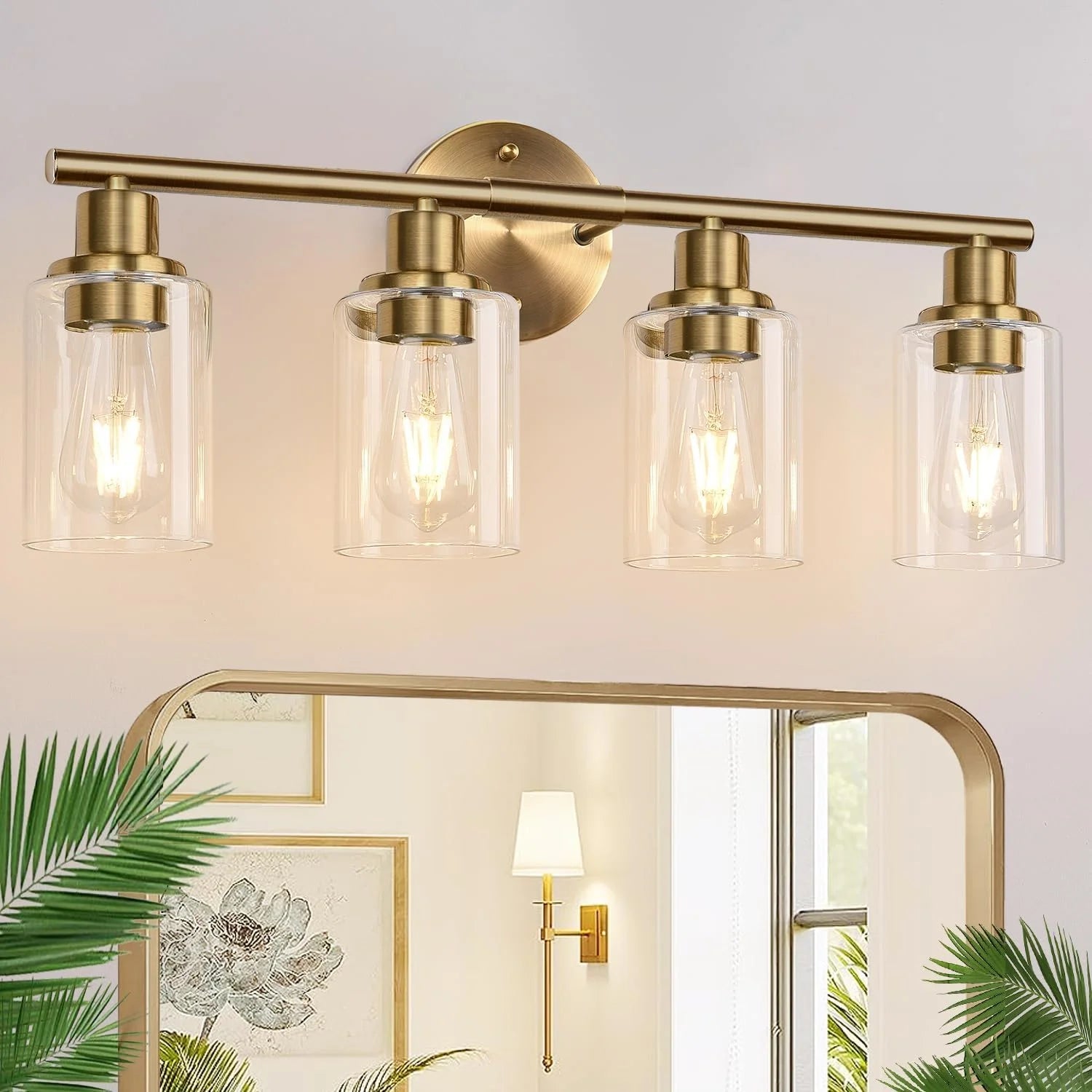 Special Zarbitta 3-Light Bathroom Light Fixtures, 17.23 Black Modern Vanity Lights with Clear Glass Shade - Image 25