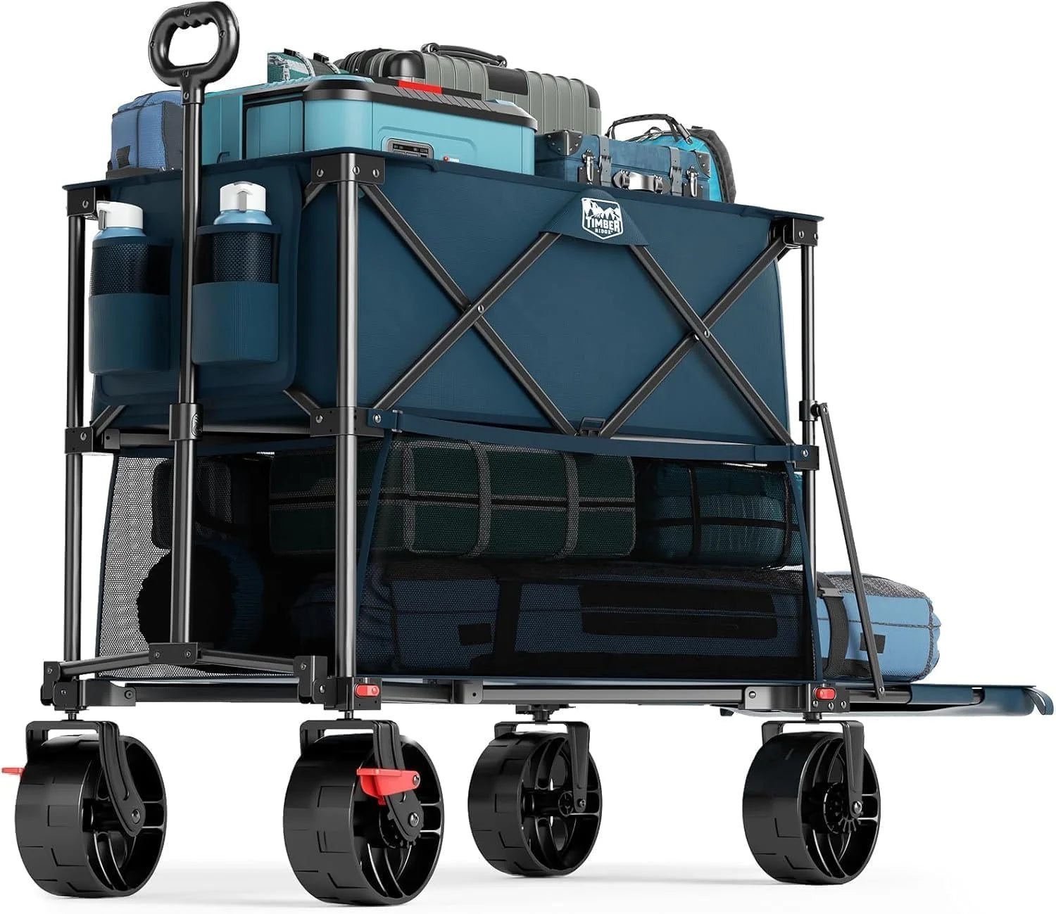 Special TIMBER RIDGE 400L Folding Double Decker Wagon with Brakes, 54 Extra Long - Image 7