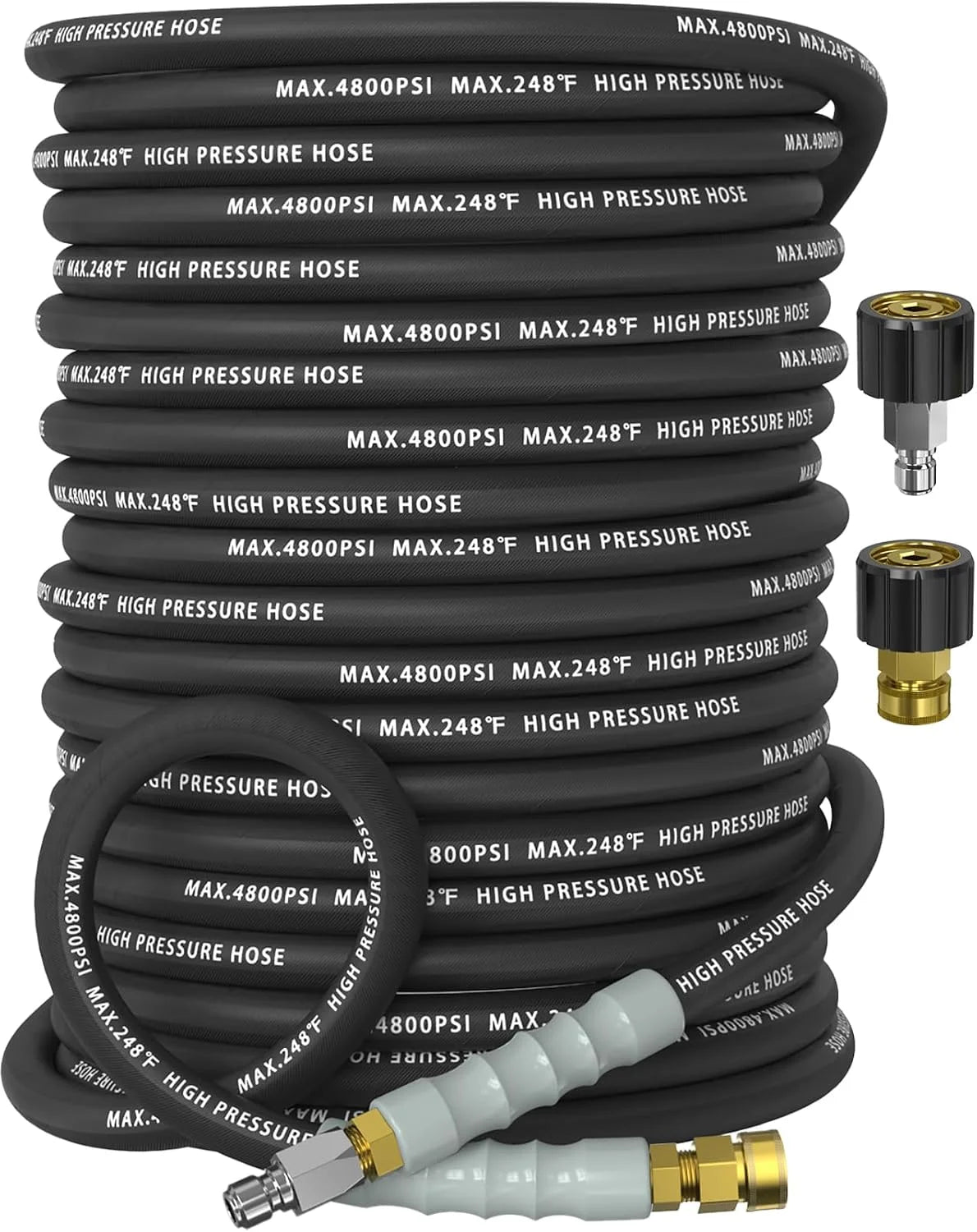 Special 3/8 Pressure Washer Hose 50FT 4800 PSI, Kink Resistant Steel Braided Layer & NonMarking Rubber for Hot/Cold - Image 10