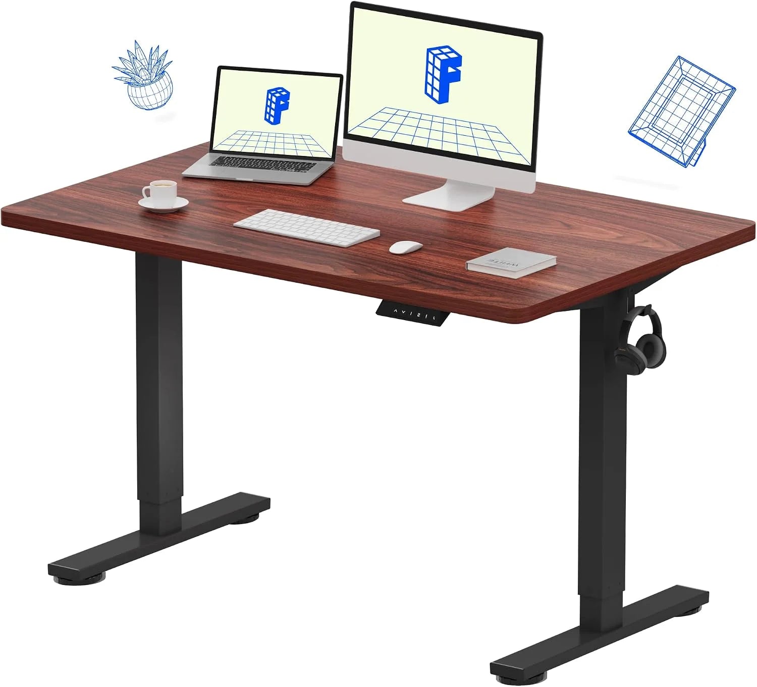 Special FLEXISPOT EN1 One-Piece Standing Desk, Electric Adjustable with 4 Memory Presets, 176 LBS Capacity, 48×24 Black - Image 35