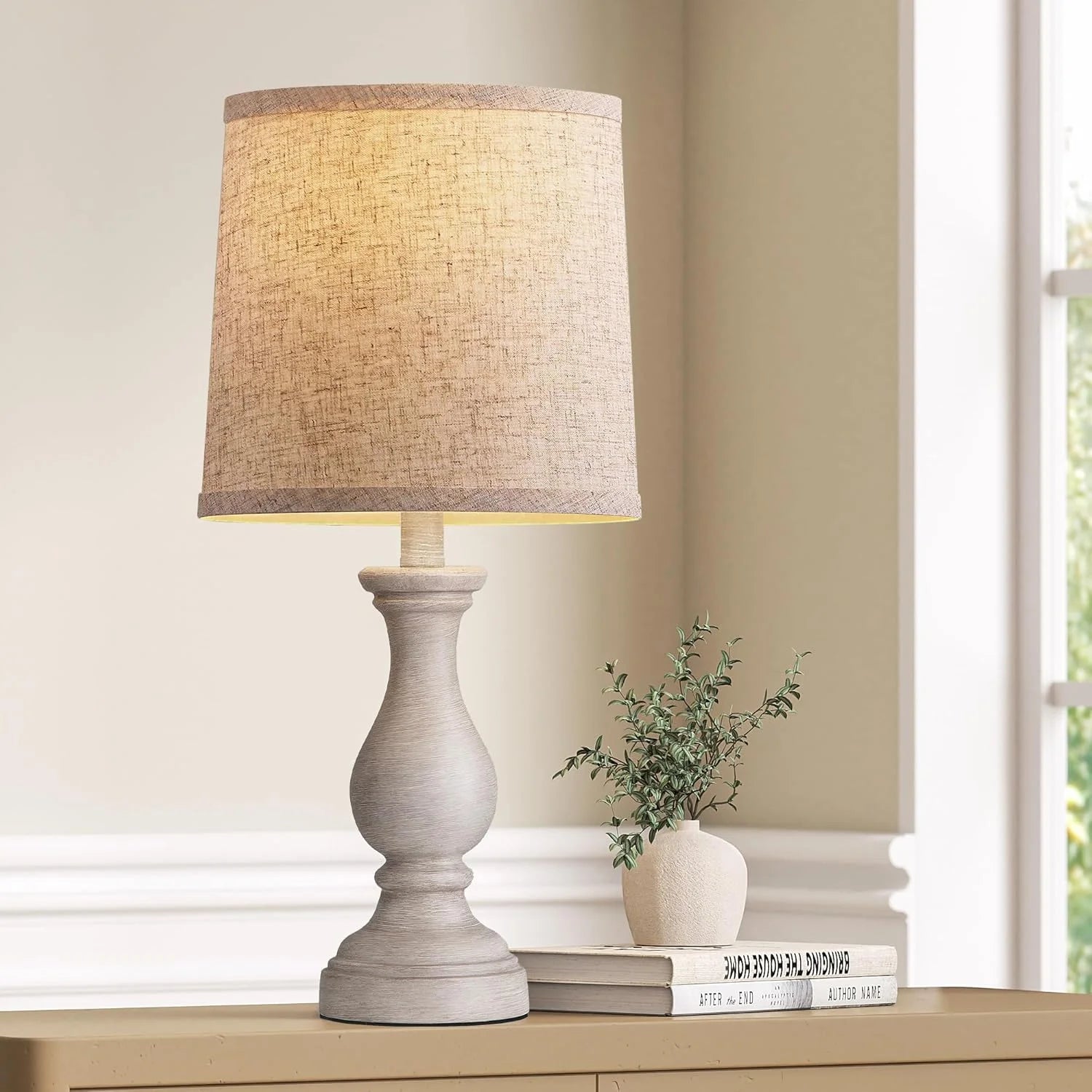 Special Farmhouse Table Lamps Set of 2, Rustic Lamp for Bedroom Living Room - Image 4