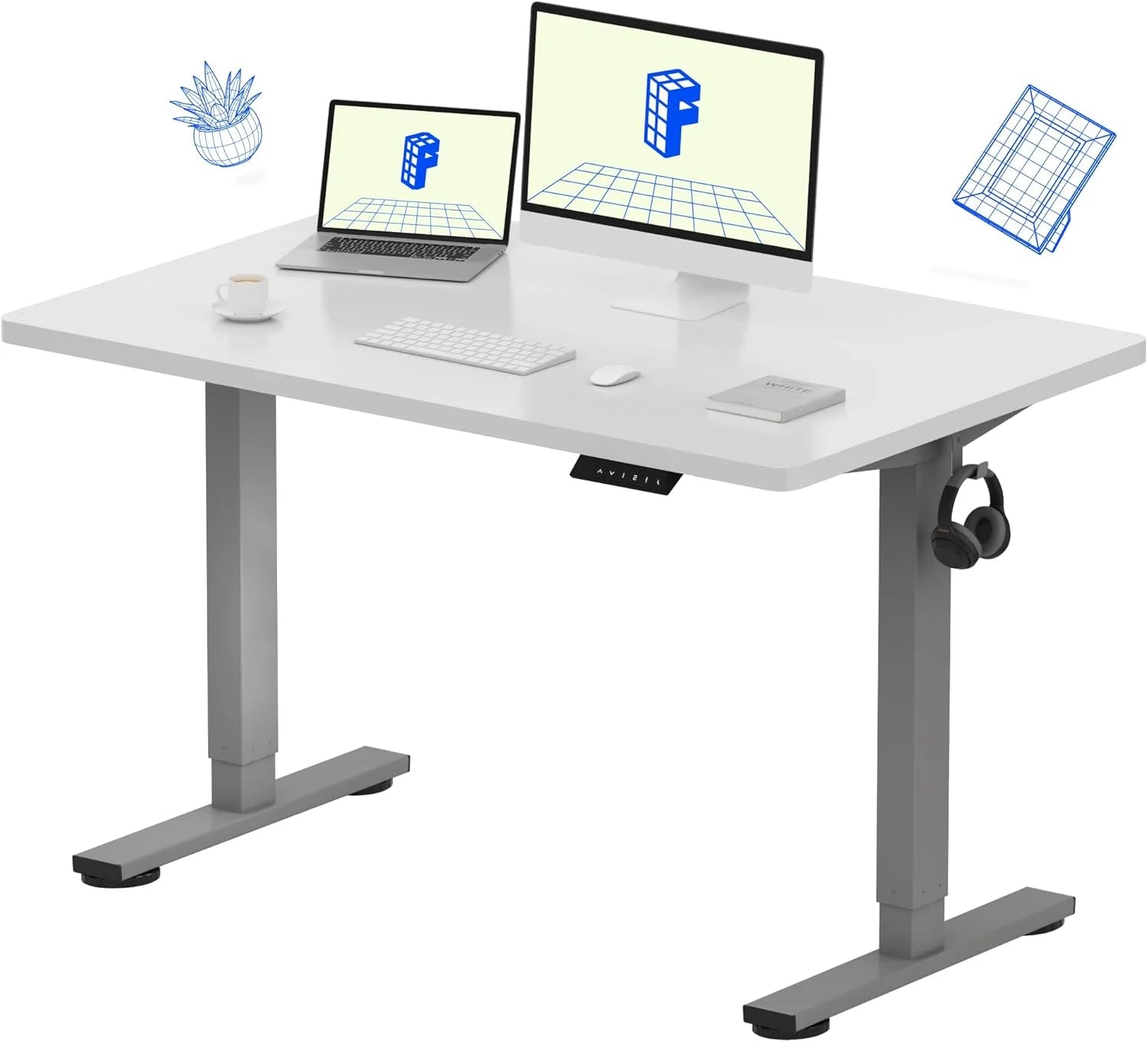 Special FLEXISPOT EN1 One-Piece Standing Desk, Electric Adjustable with 4 Memory Presets, 176 LBS Capacity, 48×24 Black - Image 43