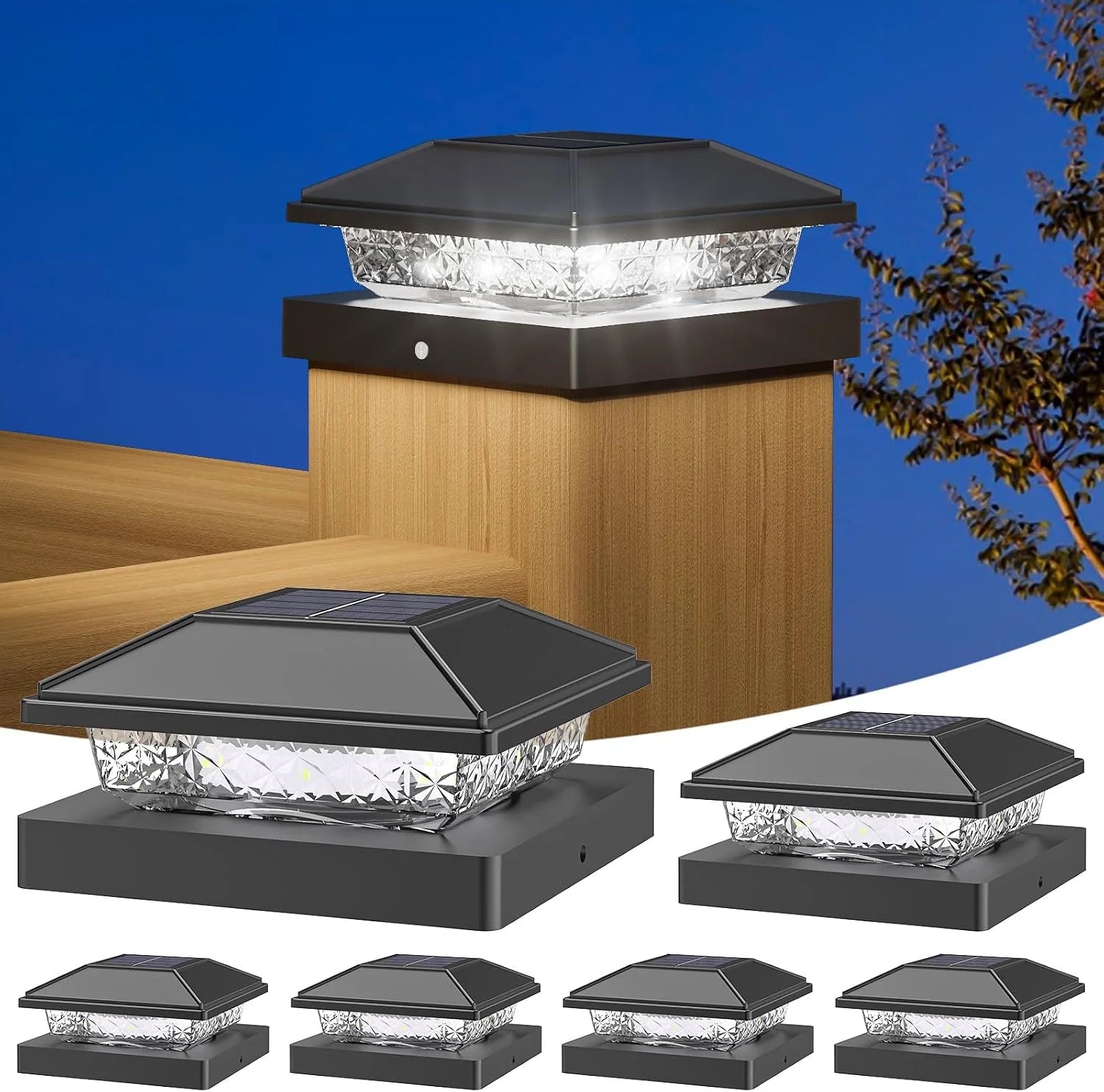 Special Solar Post Cap Lights, 4×4 Post Solar Light Cool White, White 12 Pack ” For Home Projects - Image 3
