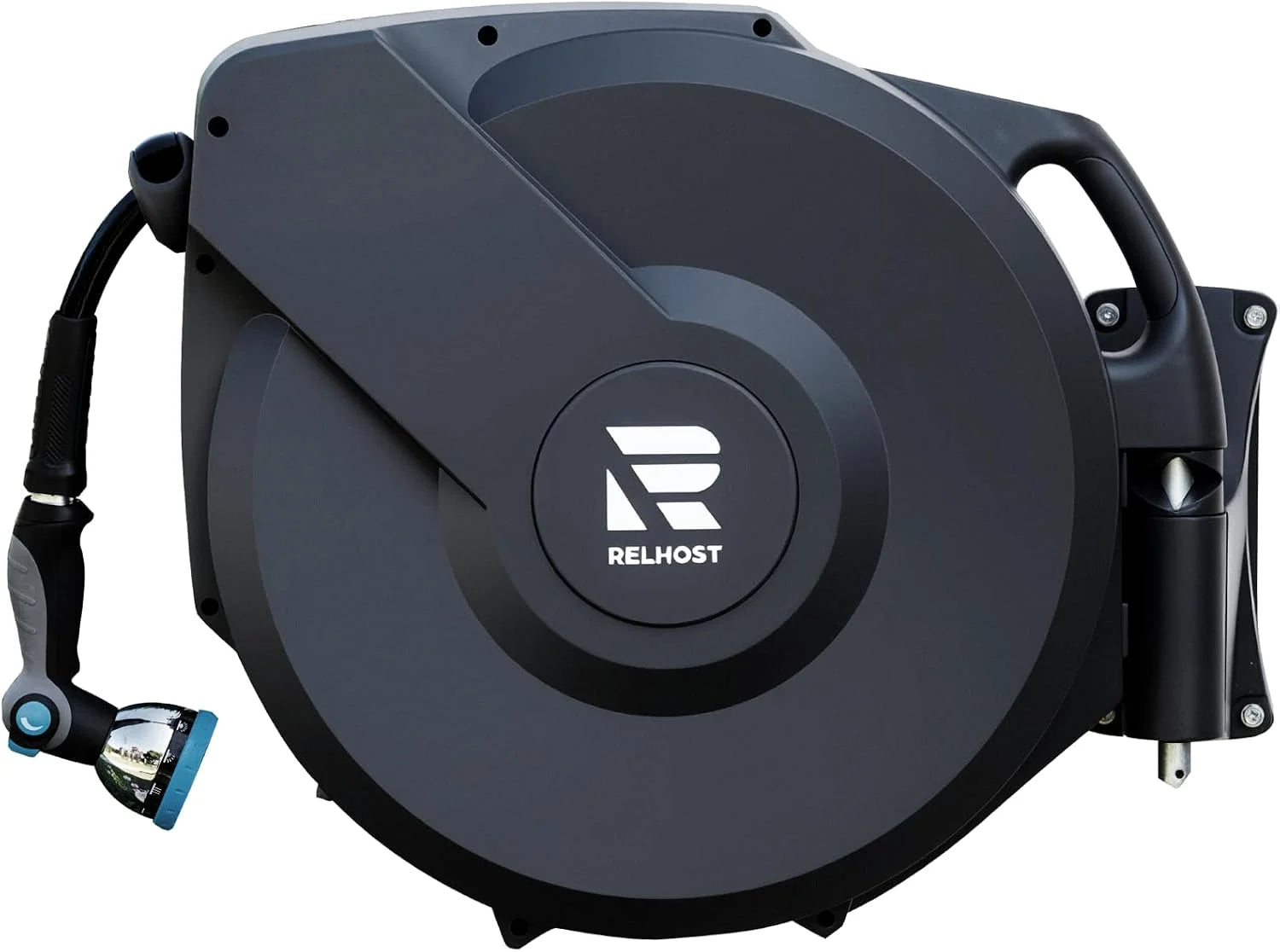 Special Retractable Garden Hose Reel, 1/2 in x 100 ft Wall Mount Heavy Duty Hose Reel with Any-Length Lock - Image 4