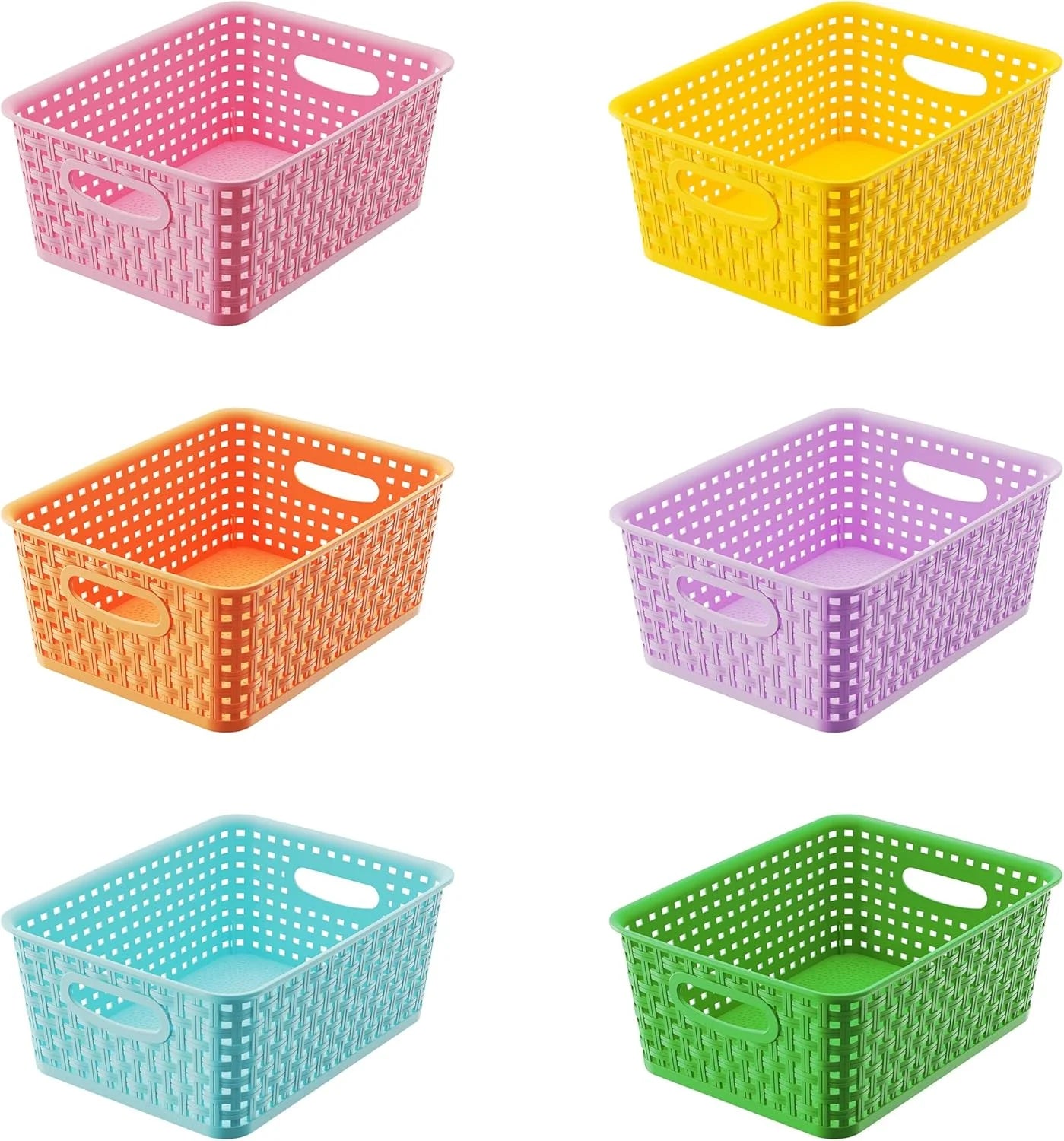 Special Plastic Storage Weave Baskets, Versatile Shelf Organizer Woven Baskets for Classrooms, Children’s Rooms - Image 2