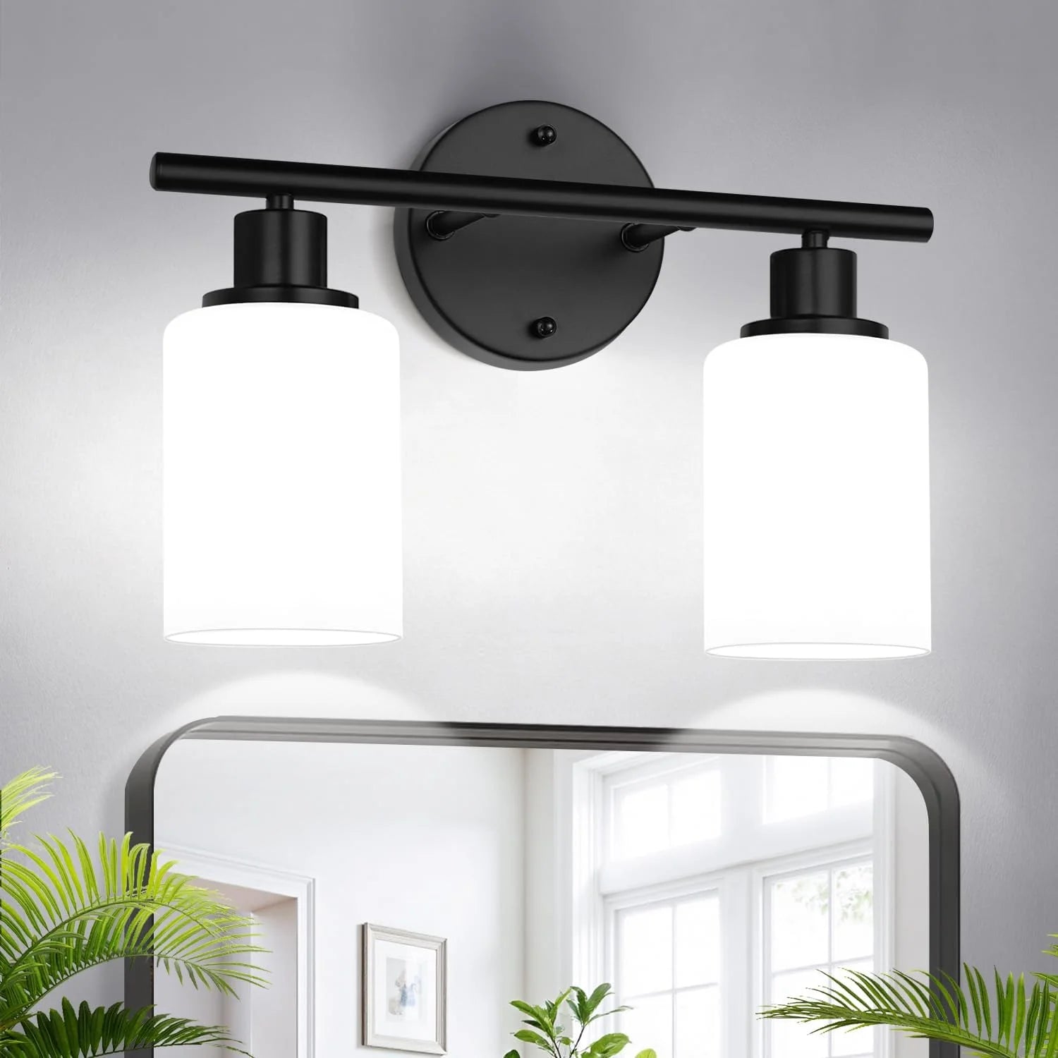 Special Zarbitta 3-Light Bathroom Light Fixtures, 17.23 Black Modern Vanity Lights with Clear Glass Shade - Image 10