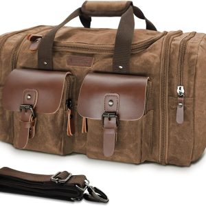 Special Wildroad Waxed Canvas Duffle Bag ” 50L Waterproof Weekender Overnight Travel Bag
