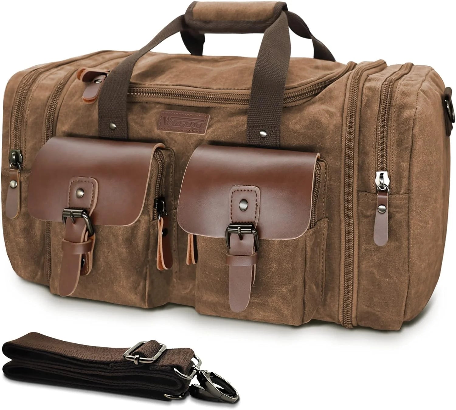 Special Wildroad Waxed Canvas Duffle Bag ” 50L Waterproof Weekender Overnight Travel Bag