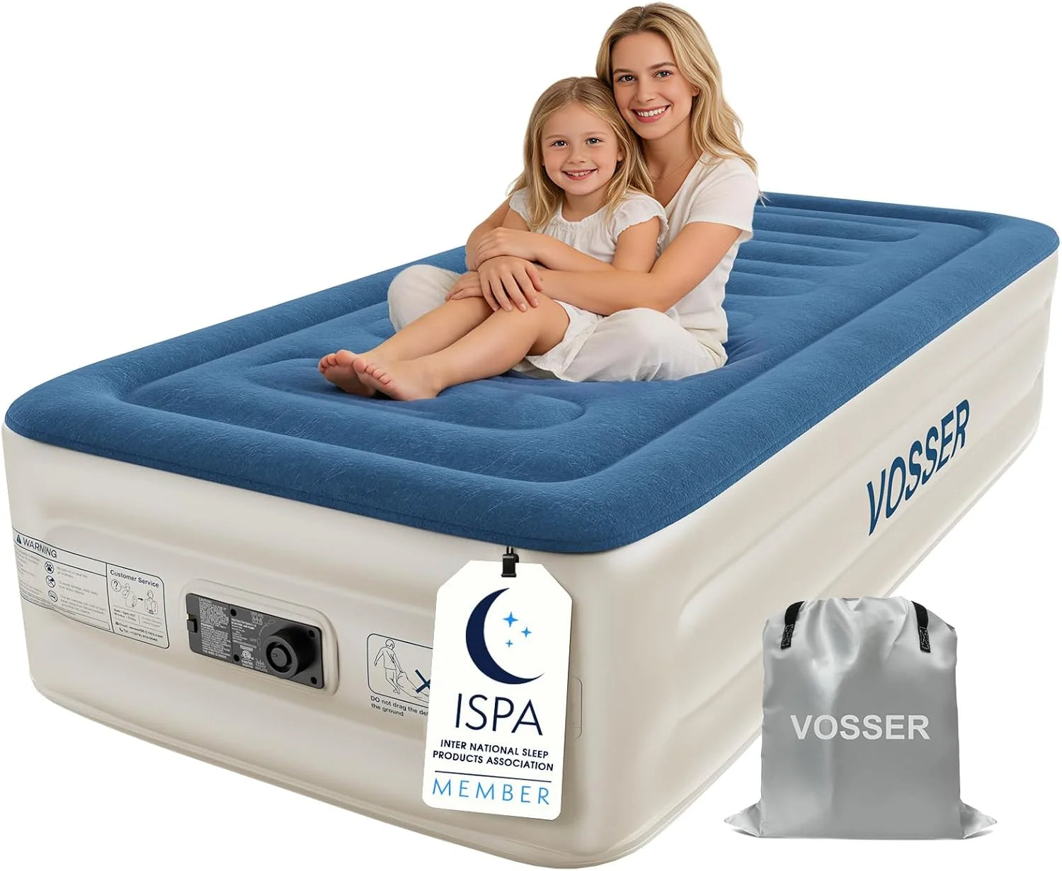 Special Queen Air Mattress with Built-in Pump, 18″ Raised Blow Up Mattress, Flocked Top Inflatable Mattress for Home - Image 7