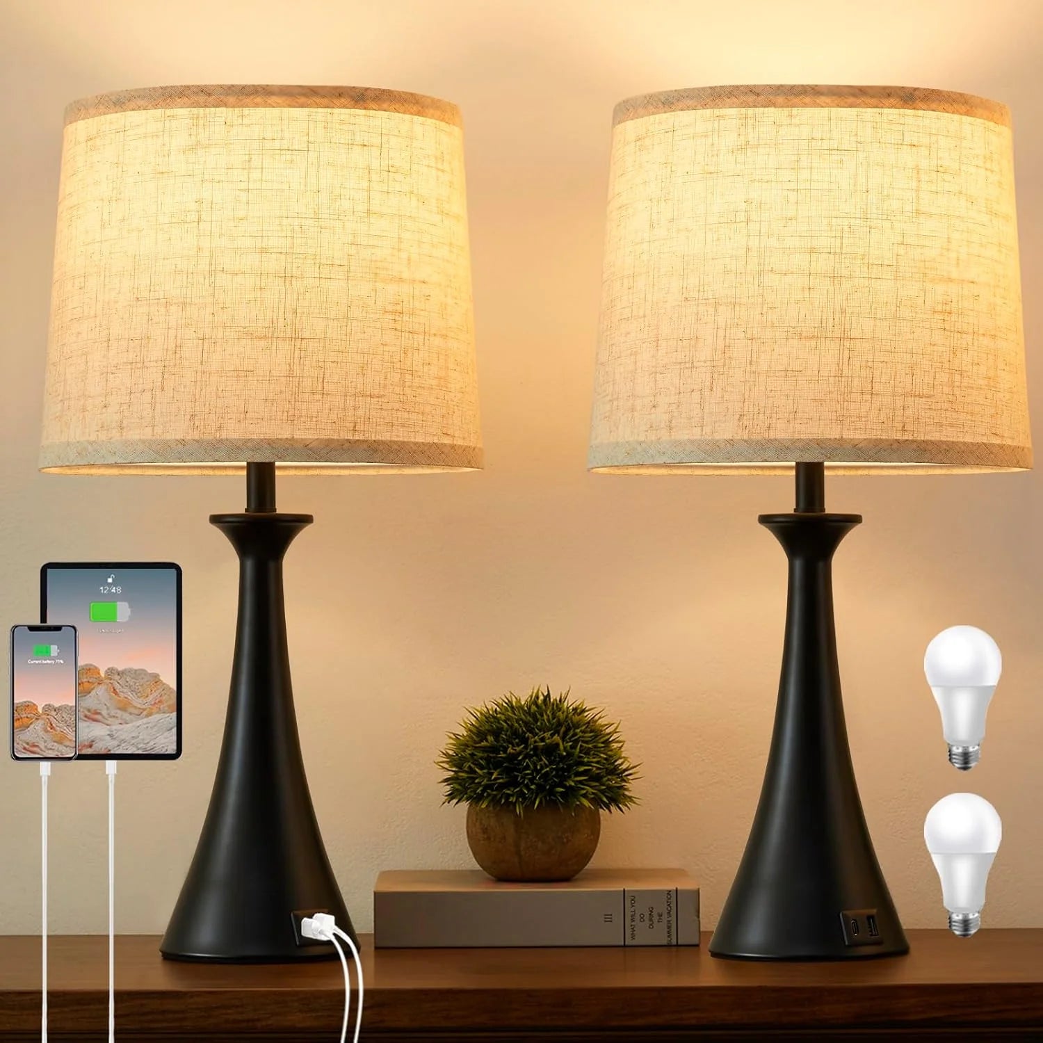 Special Hikczc Touch Lamp for Living Room Bedroom, Dimmable, Bulb Included - Image 5